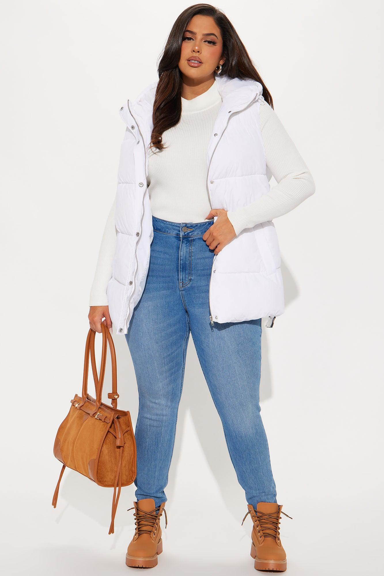 Hold You Down Puffer Vest - White Product Image