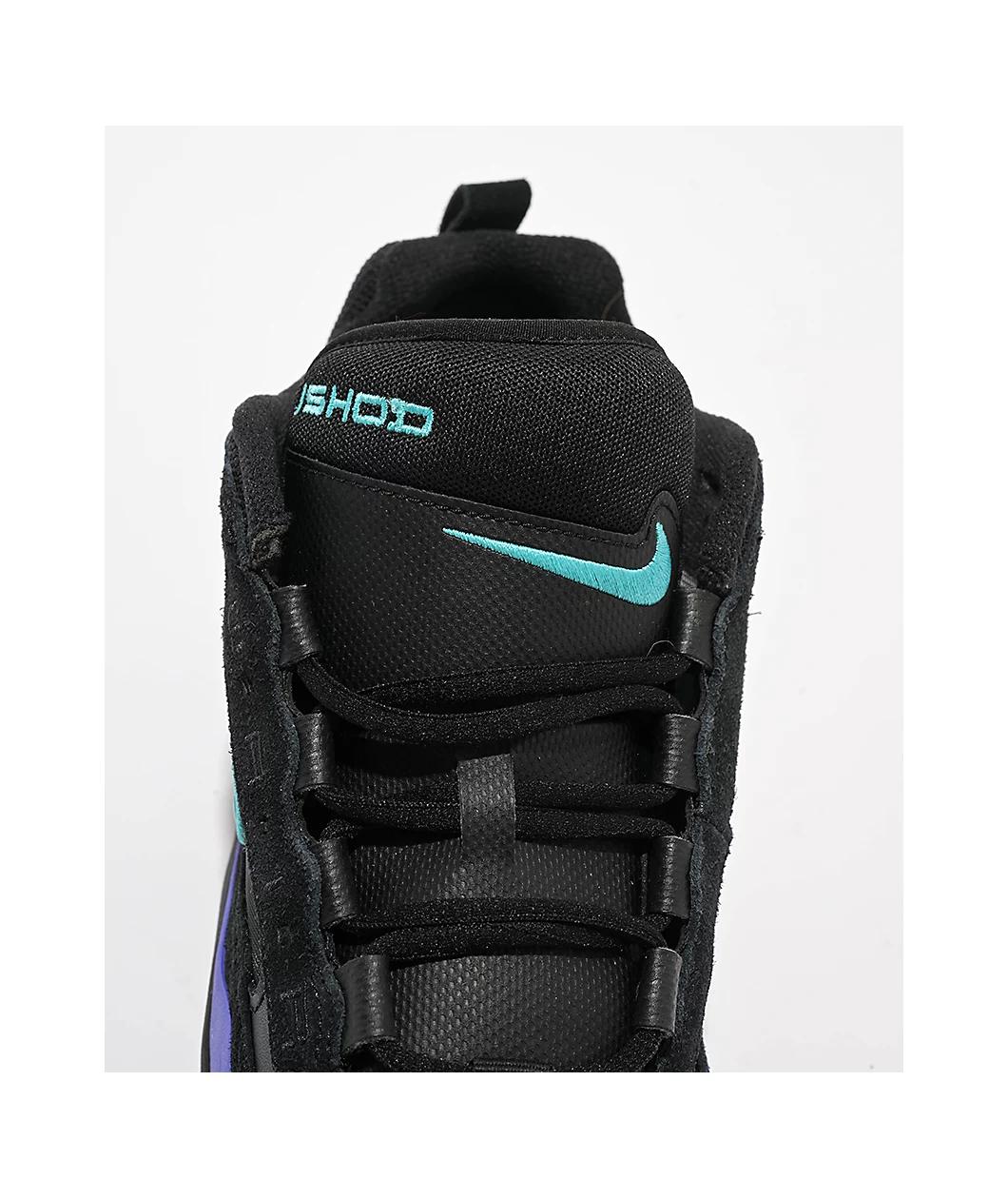 Nike SB Air Max Ishod Black, Persian Violet, & Dusty Cactus Skate Shoes Product Image