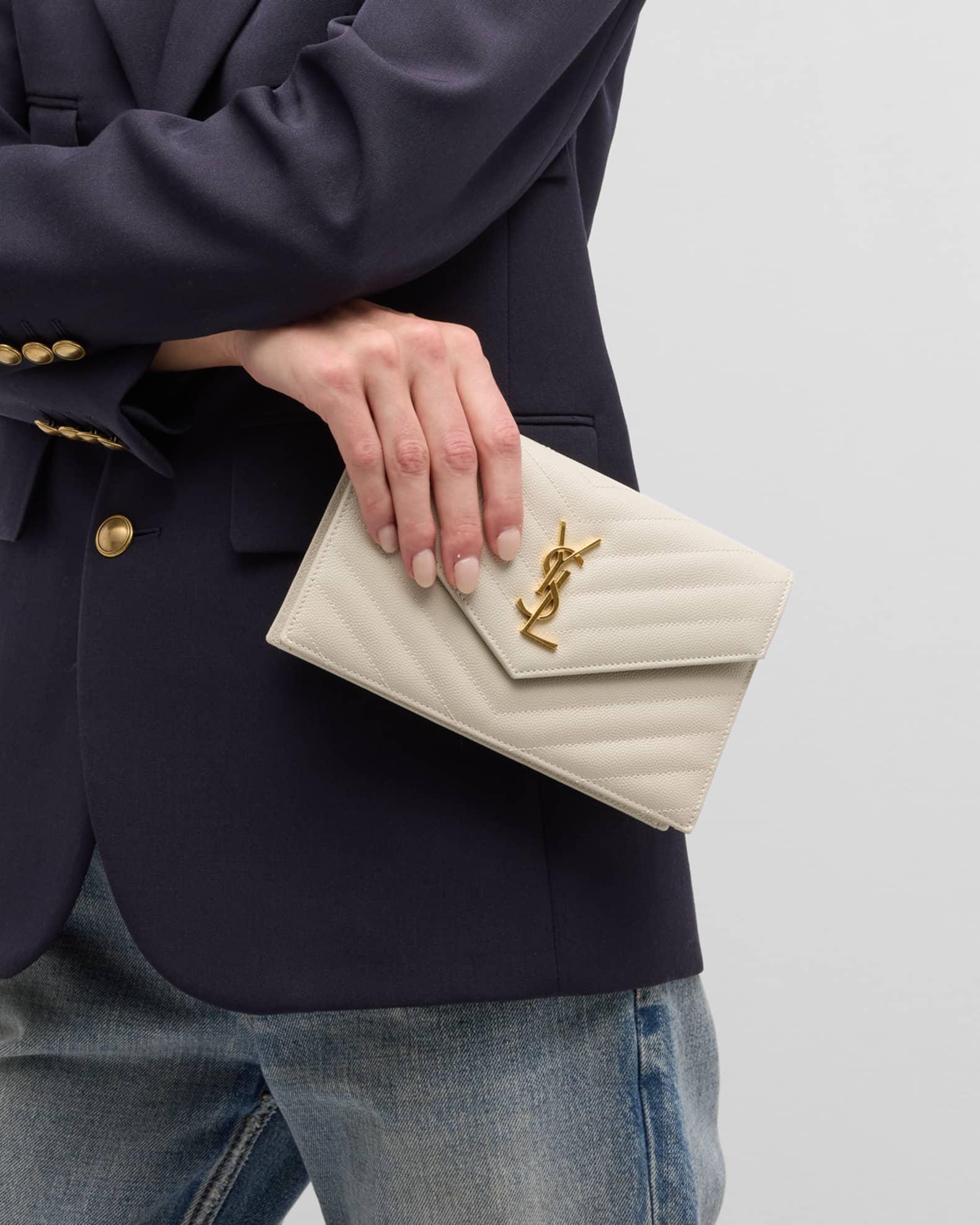 YSL Monogram Small Wallet on Chain in Grained Leather Product Image