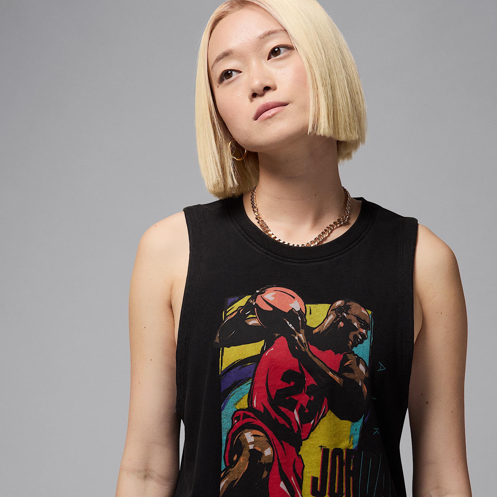 Womens Jordan Sleeveless Graphic T-Shirt | HJ0199-010 Product Image