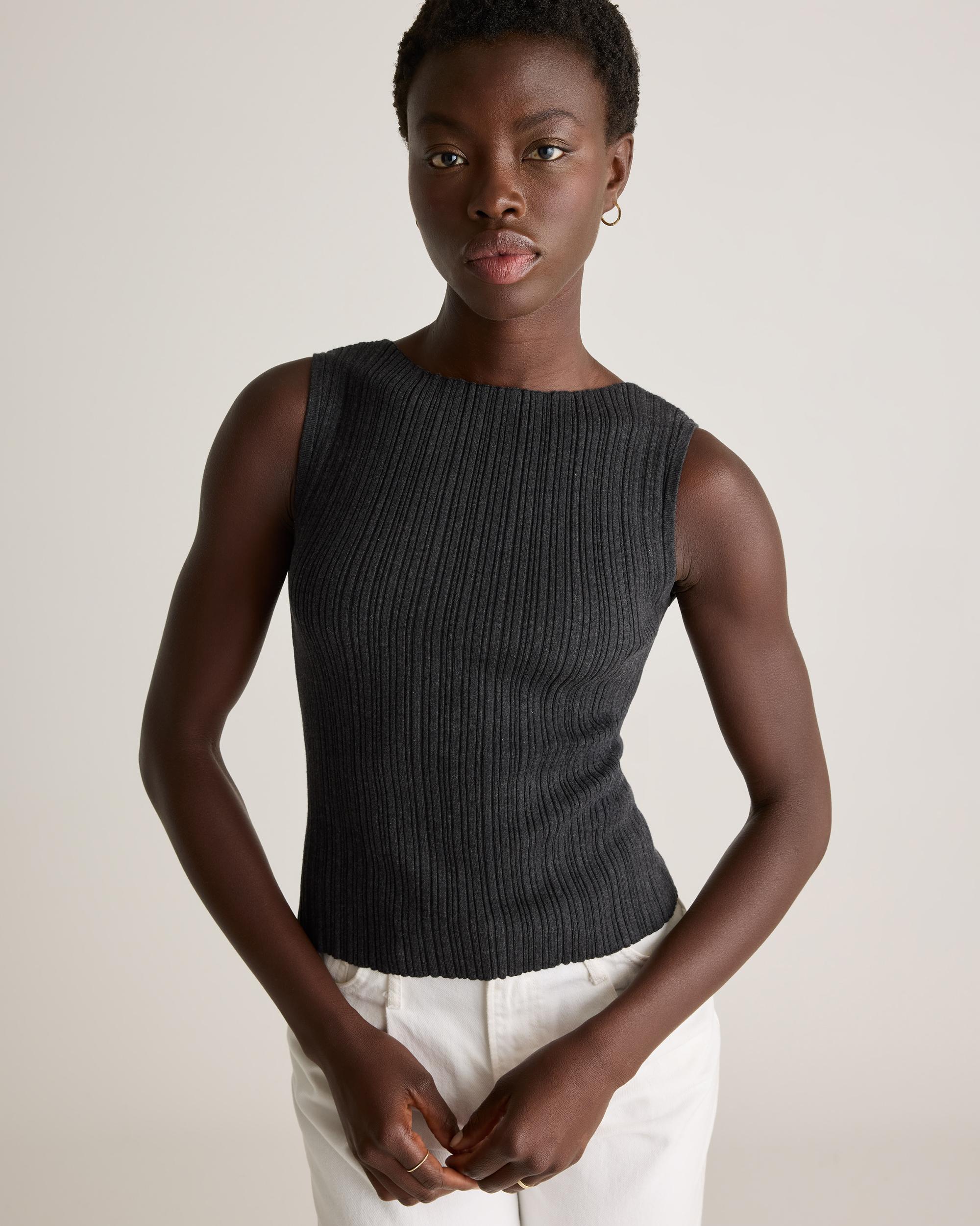 Quince | Women's Cotton Cashmere Ribbed Tank Top Product Image