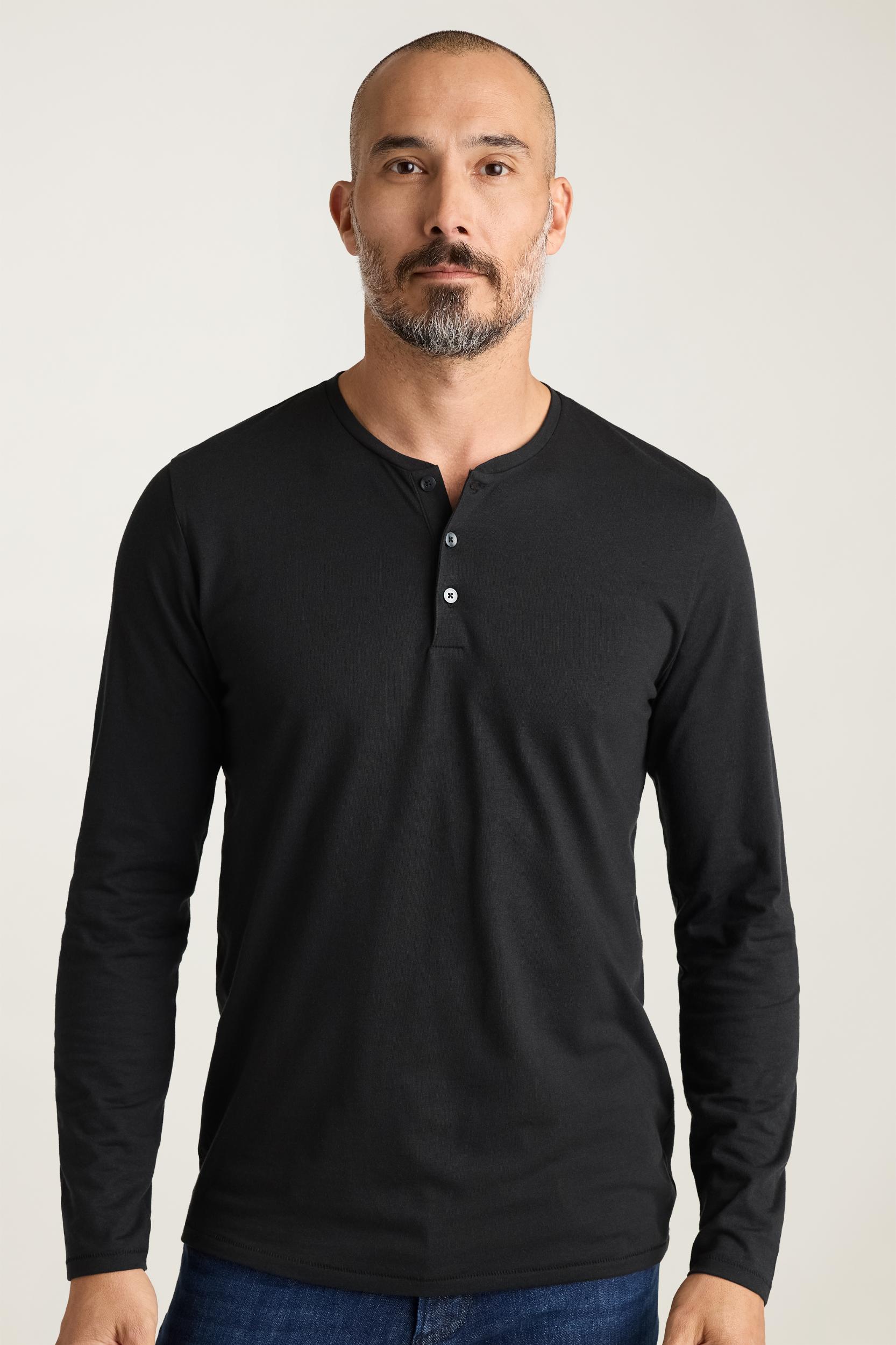 Pima Performance Long Sleeve Henley Product Image