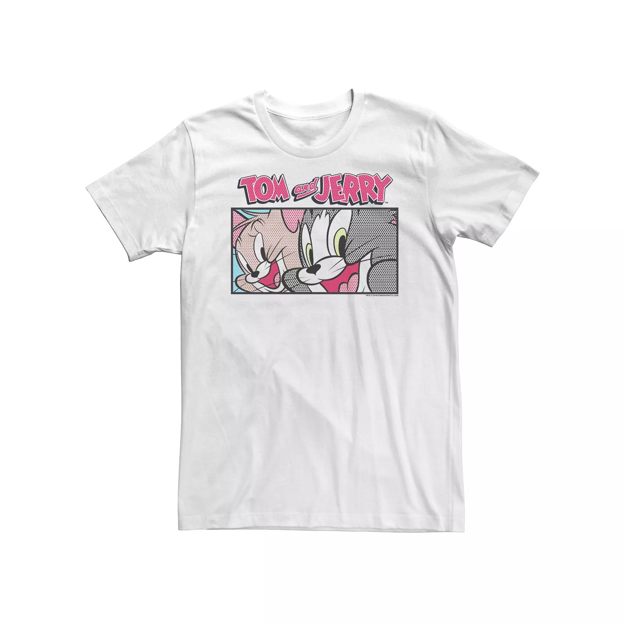 Big & Tall Tom And Jerry Comic Panel Tee, Men's,  Product Image