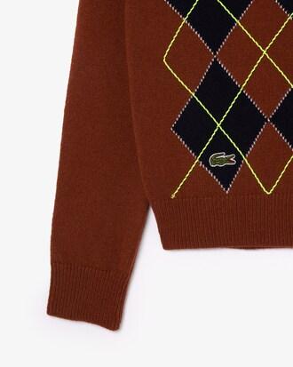 Embroidered Argyle Intarsia Sweater Product Image