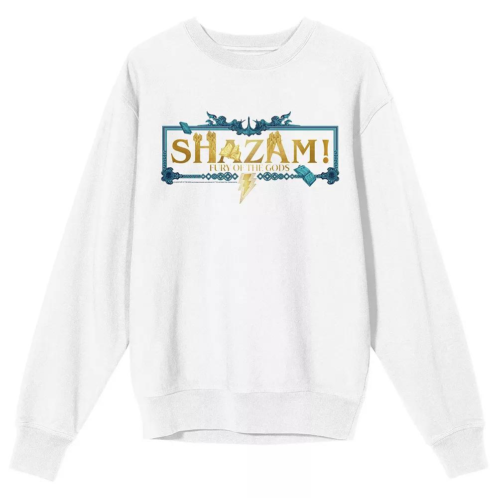 Men's Shazam 2 Fury Of The Gods Shazam Text with Boarder Long Sleeve Graphic Tee,  Product Image