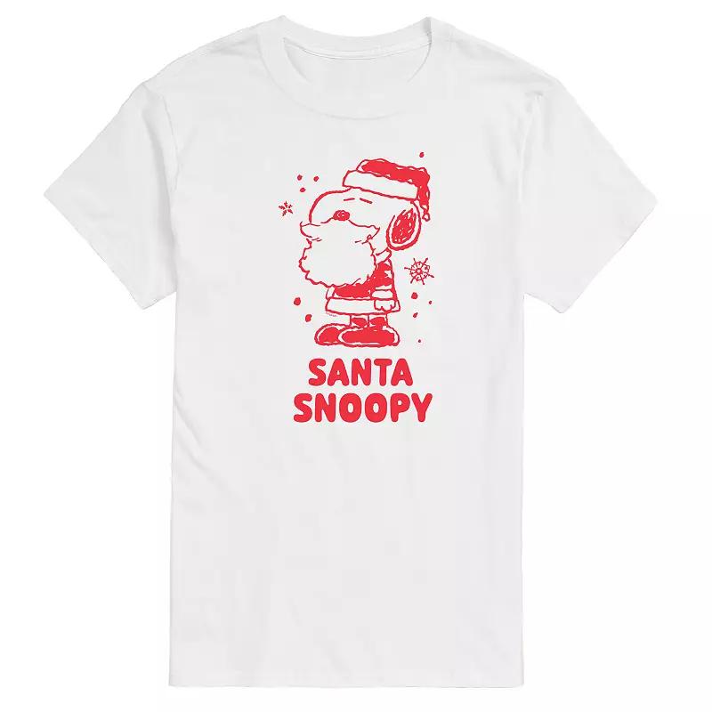 Big & Tall Peanuts Santa Snoopy Graphic Tee, Men's,  Product Image