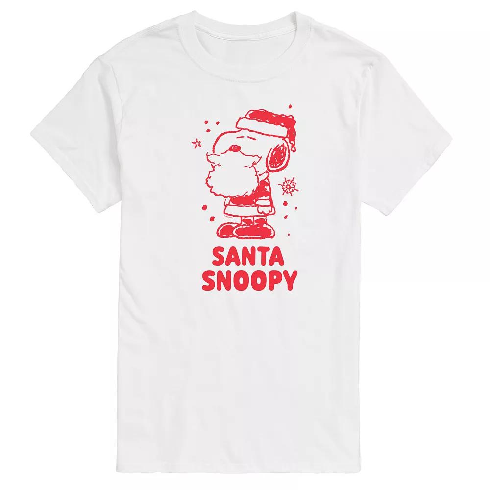Big & Tall Peanuts Santa Snoopy Graphic Tee, Men's,  Product Image