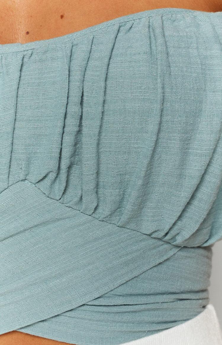Heritage Wrap Top Sage Product Image