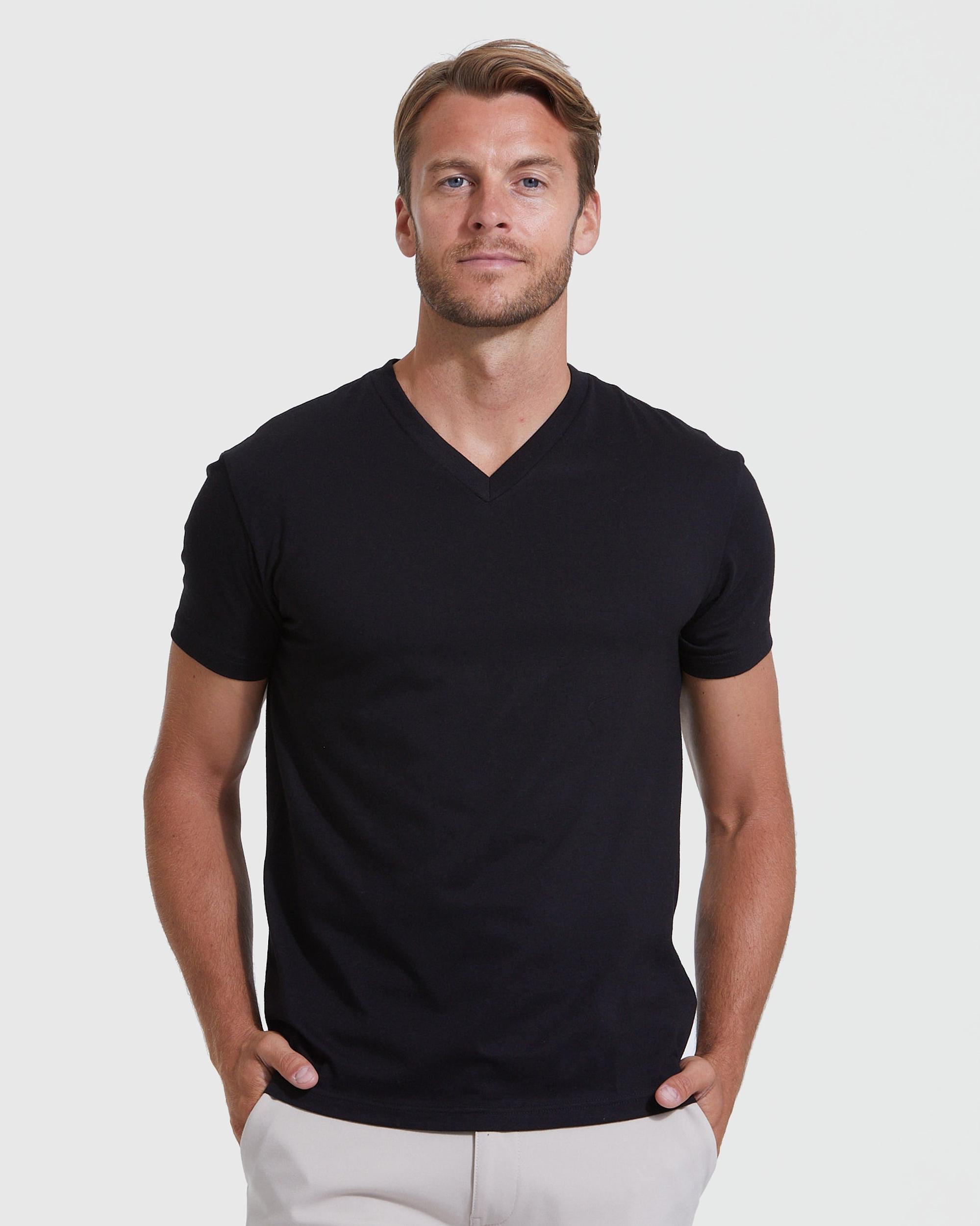 Black Classic V-Neck 6-Pack Product Image