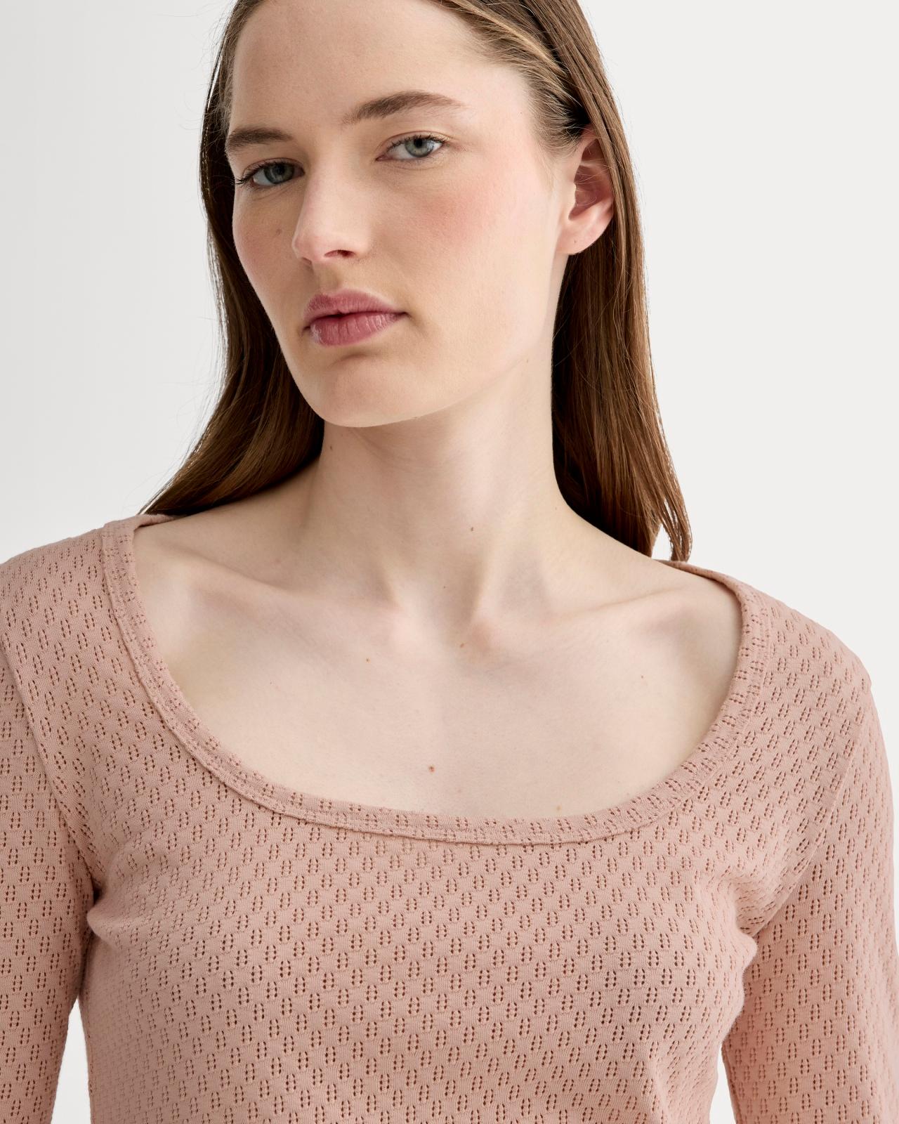 Womens Pointelle Scoop-Neck Top T-Shirt by Everlane Product Image