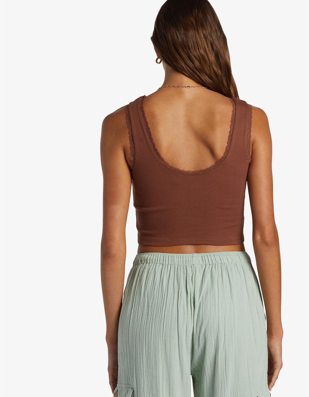 ROXY Vintage Lace Womens Tank Top - BROWN Product Image