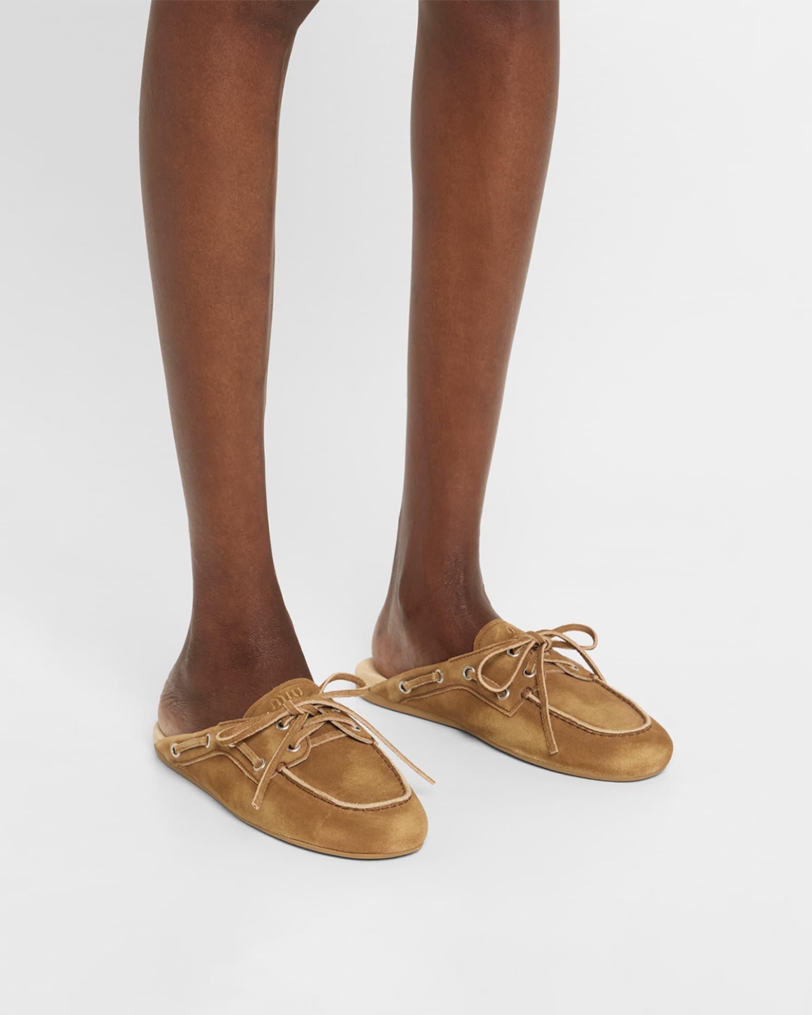 Suede Boat Mules Product Image