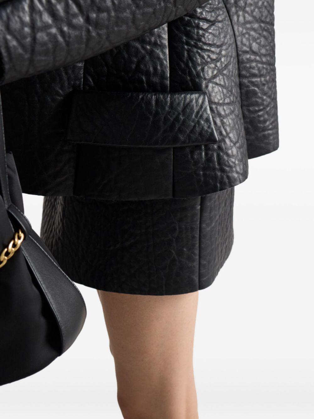 textured leather mini skirt Product Image