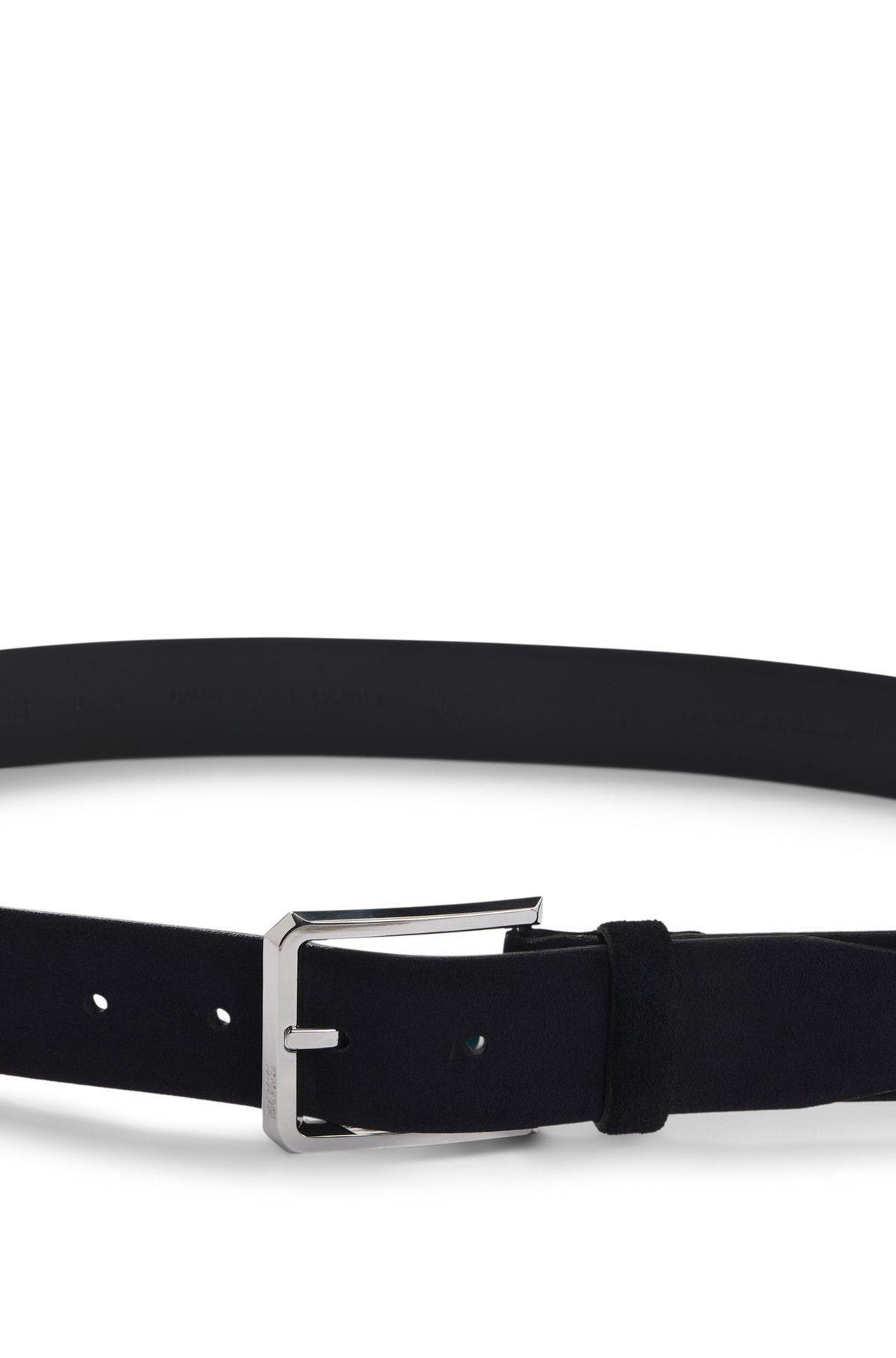 Suede belt with polished pin buckle Product Image