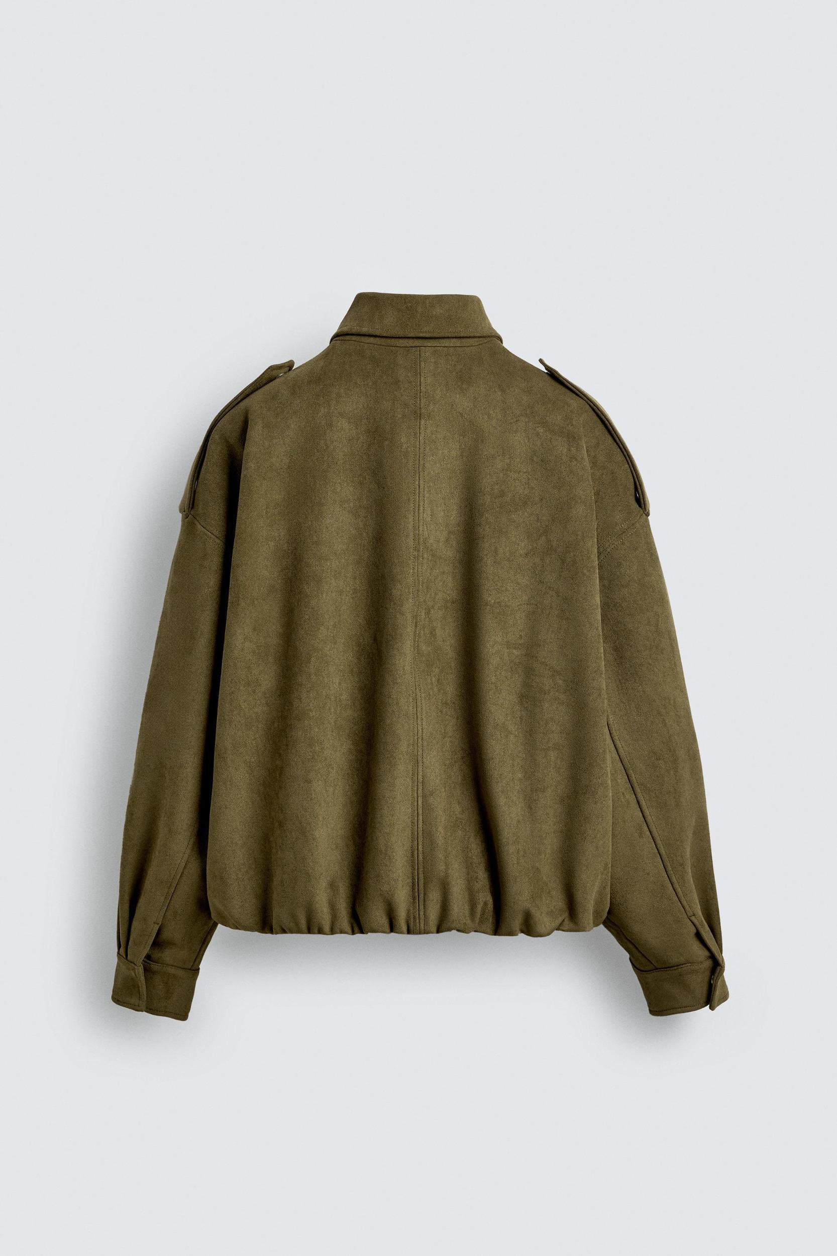 FAUX SUEDE CROPPED FIT JACKET Product Image