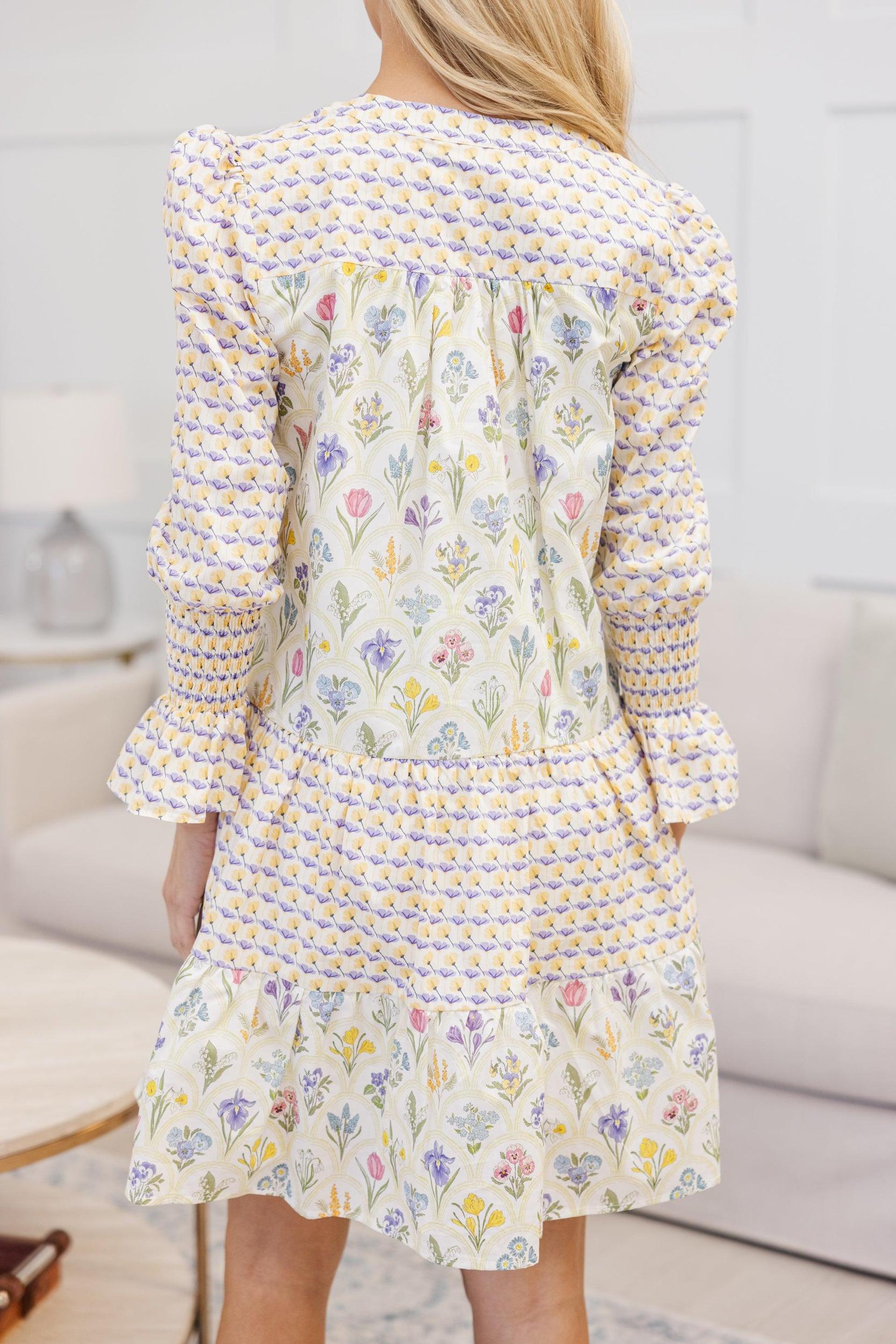NURSING COLLECTION: In Your Happy Place Yellow Floral Dress Female Product Image
