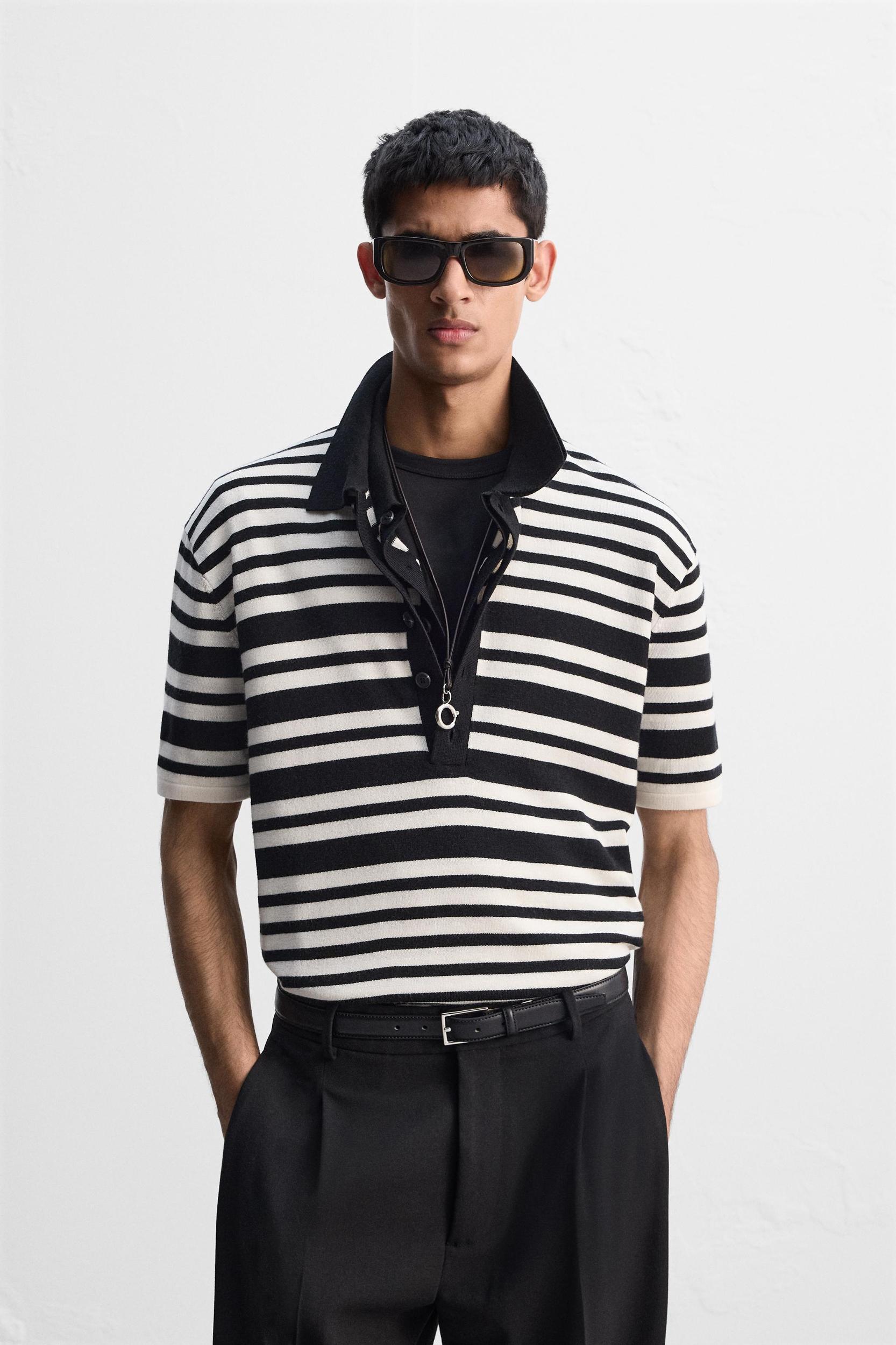 LIMITED EDITION STRIPED KNIT POLO Product Image