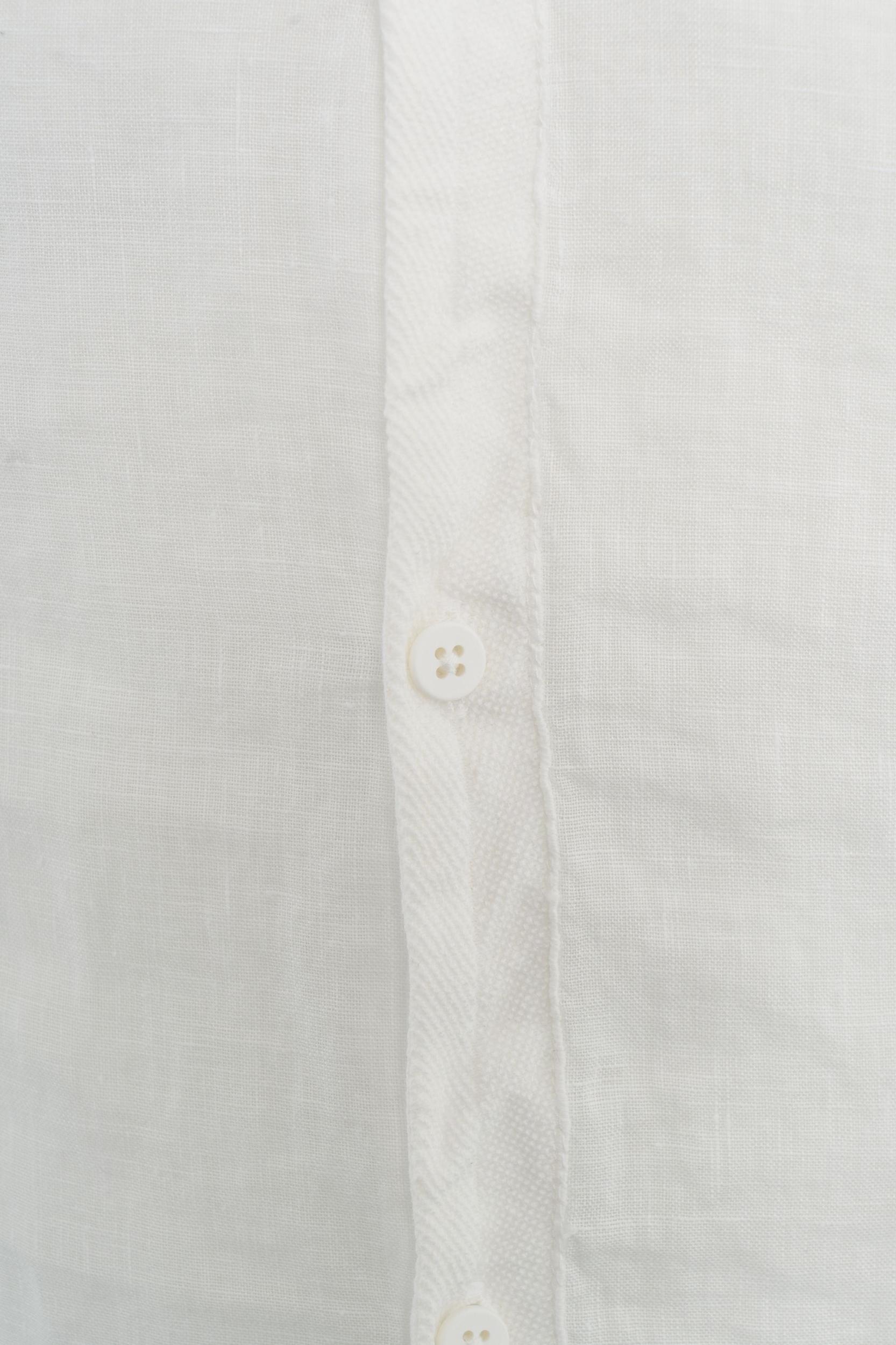 Linen shirt with mandarin collar Product Image