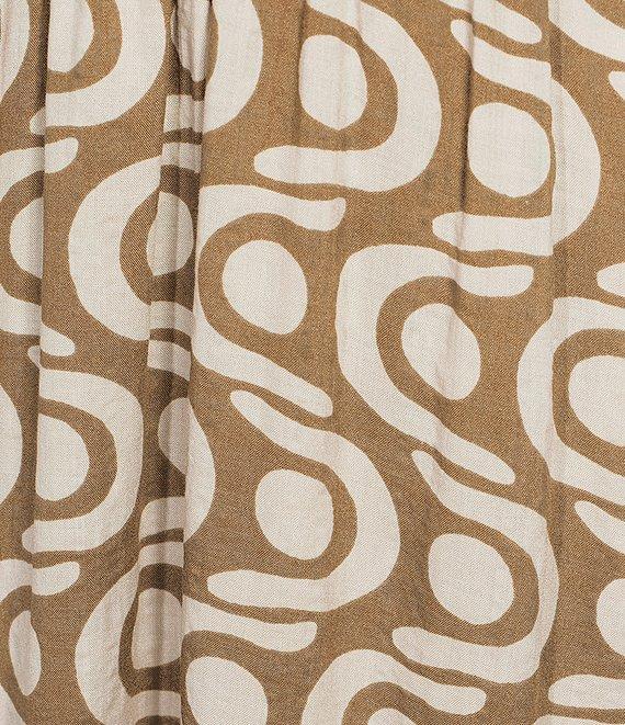 Blu Pepper Geometric Pattern Coordinating Midi Skirt Product Image