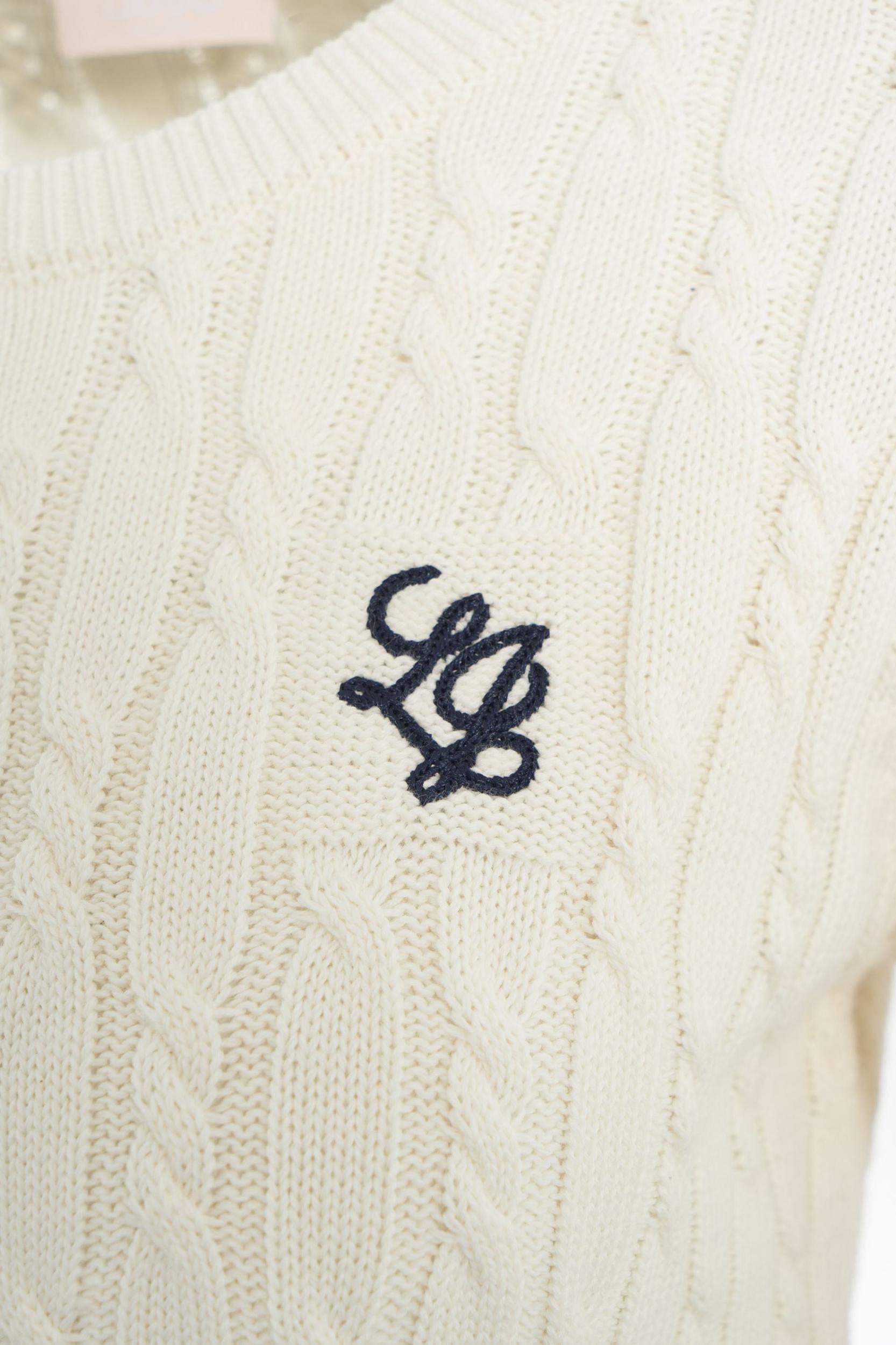 Knit t-shirt with logo embroidery Product Image