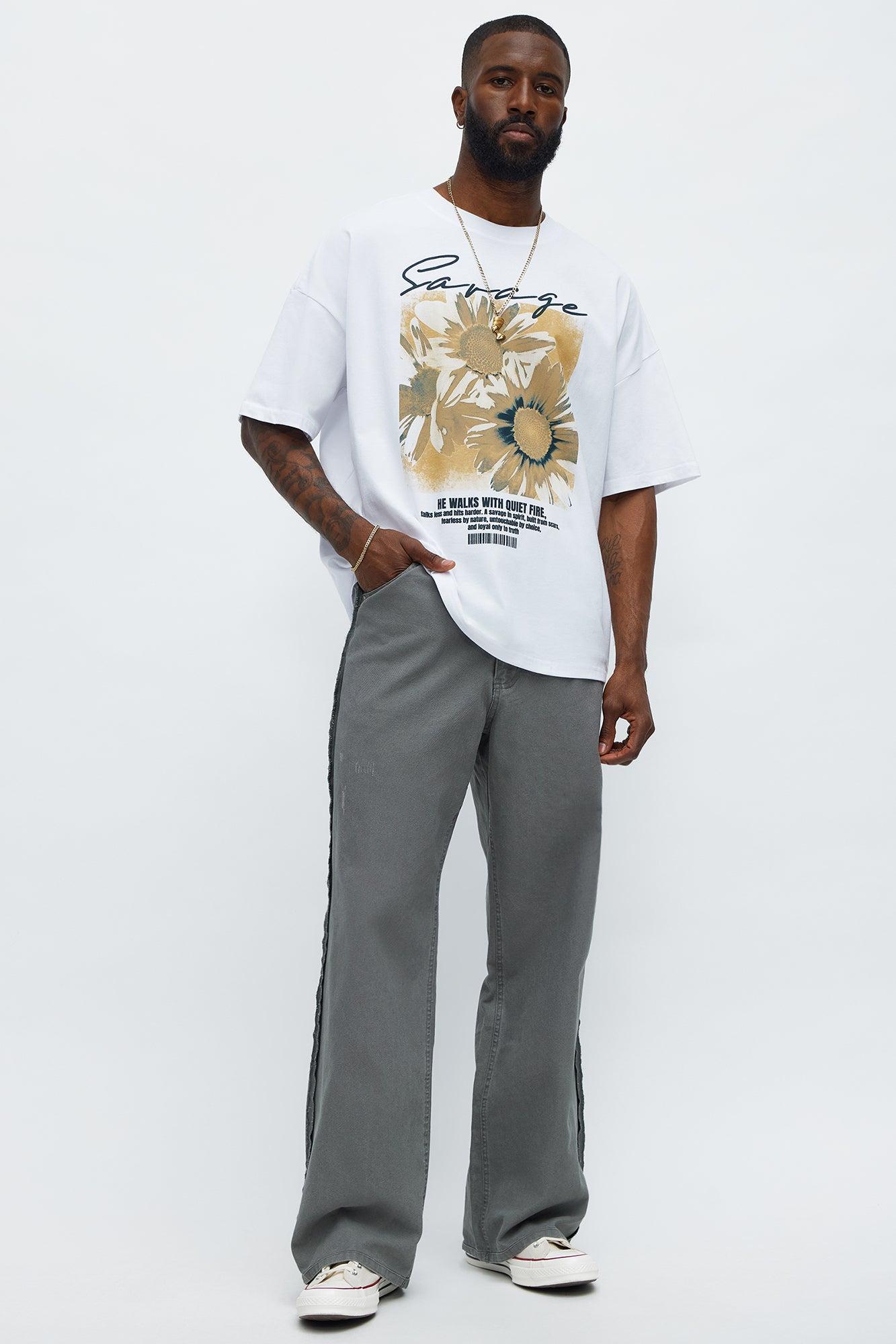 He Walks With Us Boxy Short Sleeve Tee - White Male Product Image