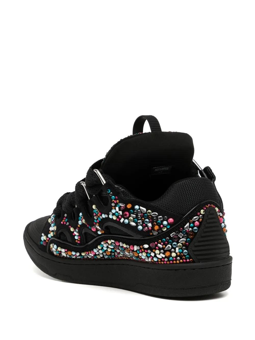curb rhinestone sneakers  Product Image