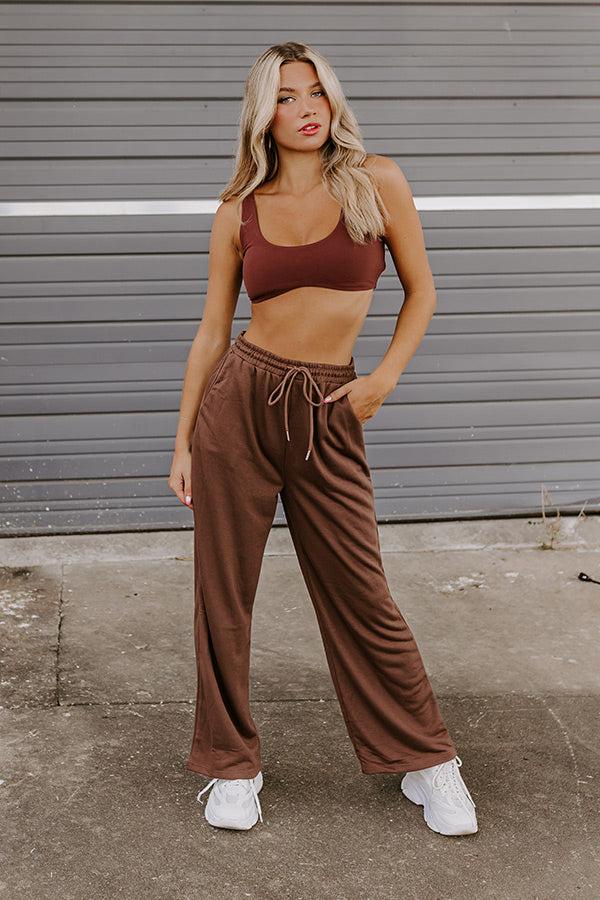 Coziest Place Pants In Chocolate Product Image