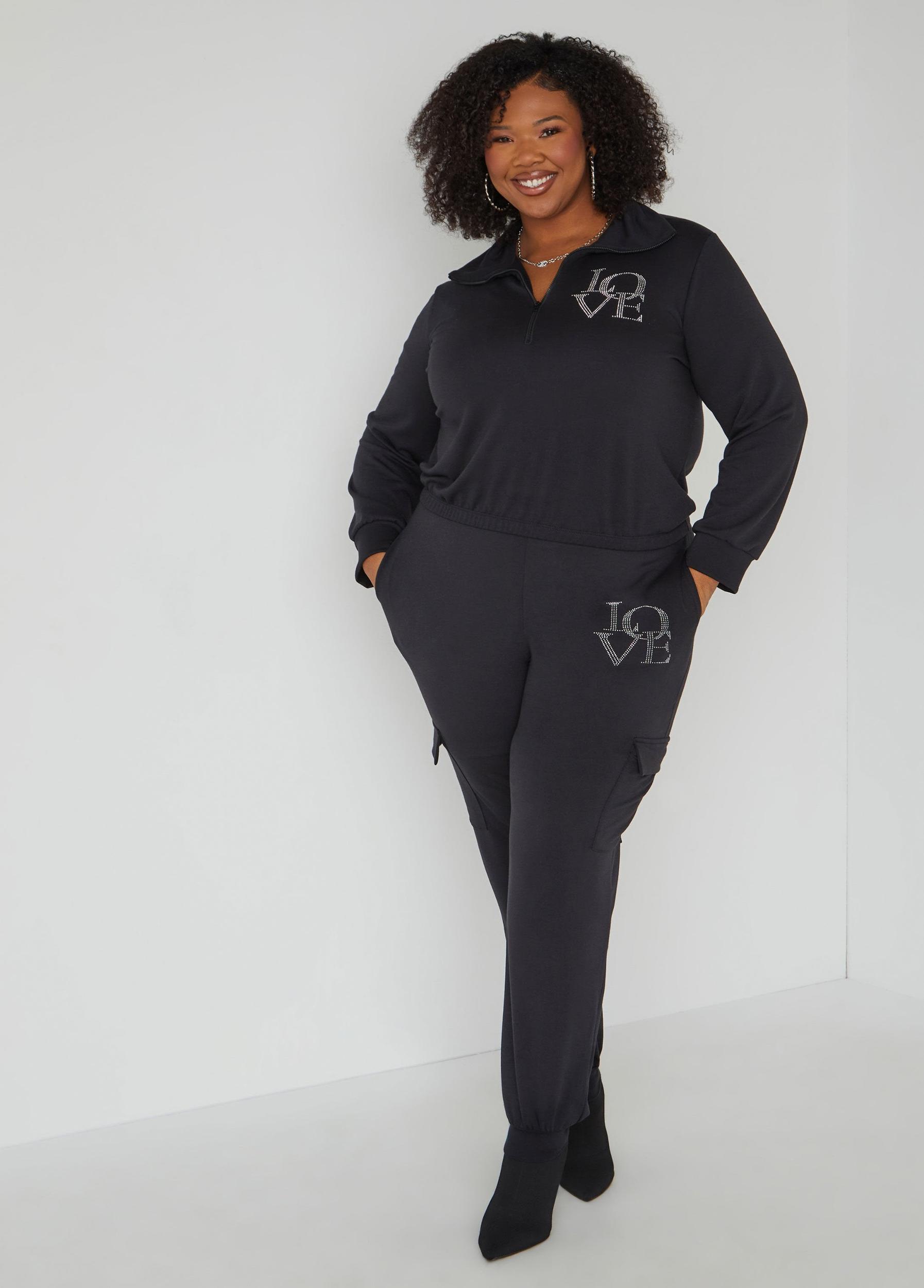 Plus Size Love Crystal Pullover Ashley Stewart Product Image