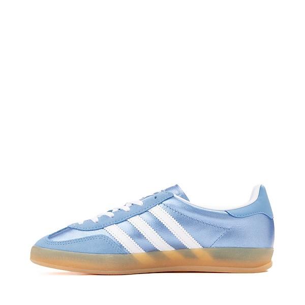 Womens adidas Gazelle Indoor Athletic Shoe - Metallic Blue / White / Gum Product Image