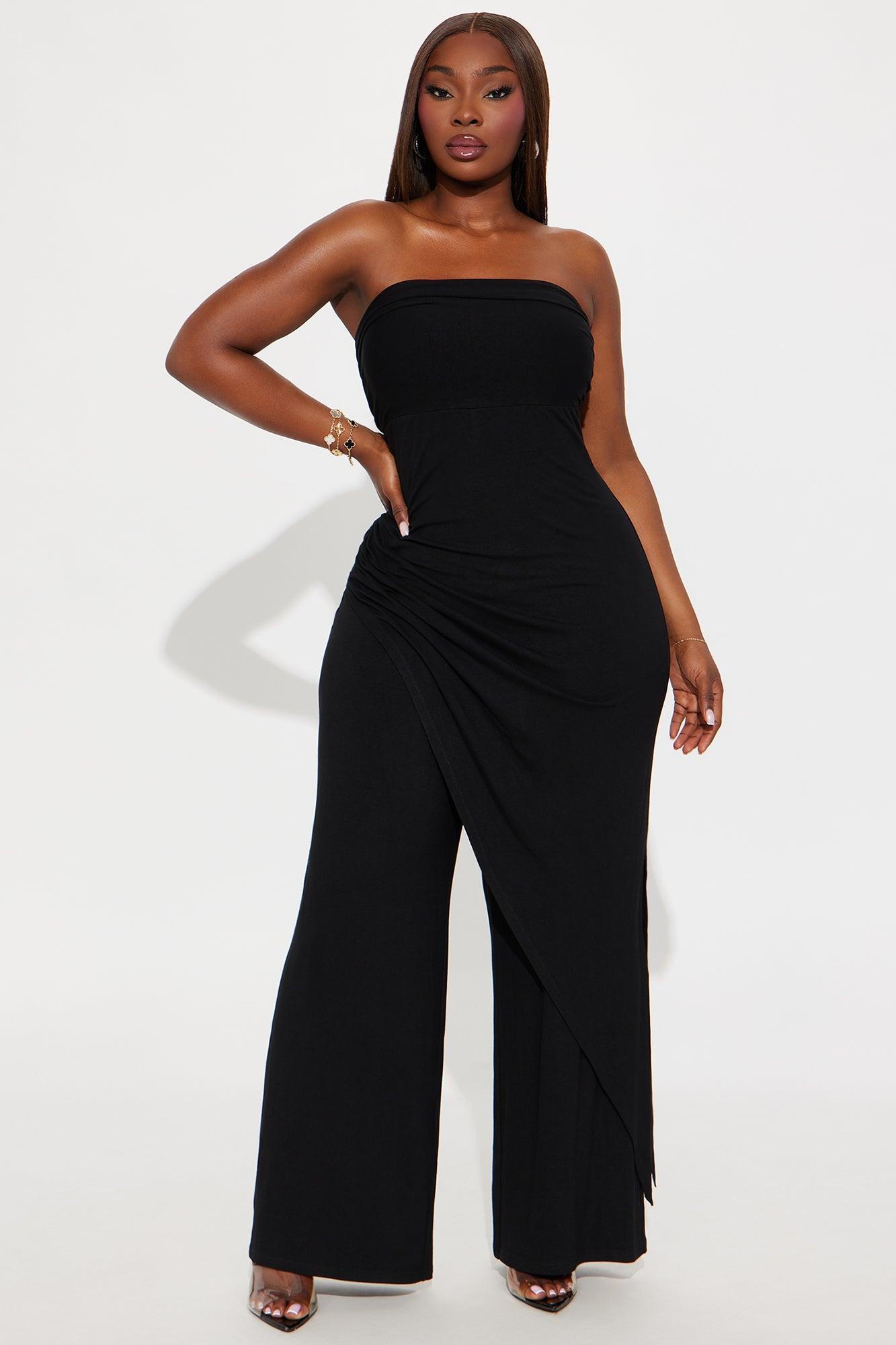 Dreaming Of You Draped Jumpsuit - Black Product Image