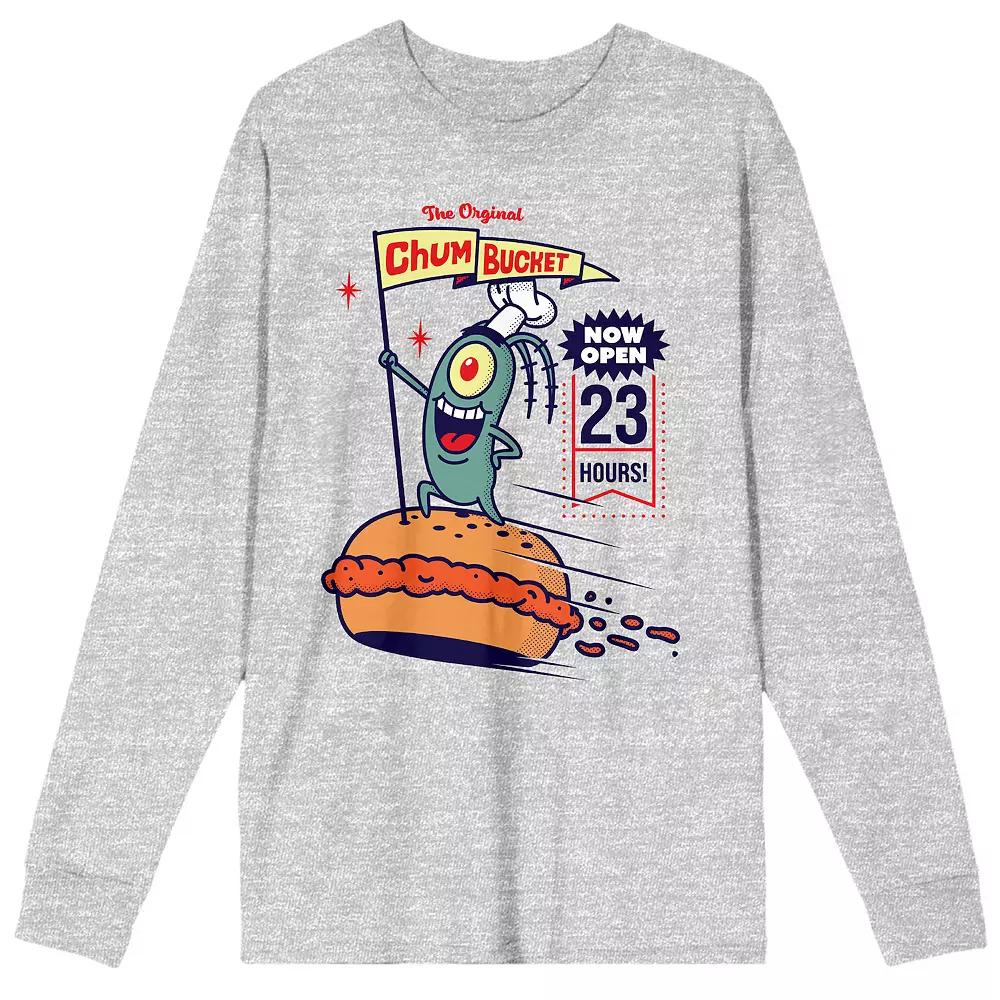 Men's Spongebob Squarepants Long Sleeve Tee,  Product Image