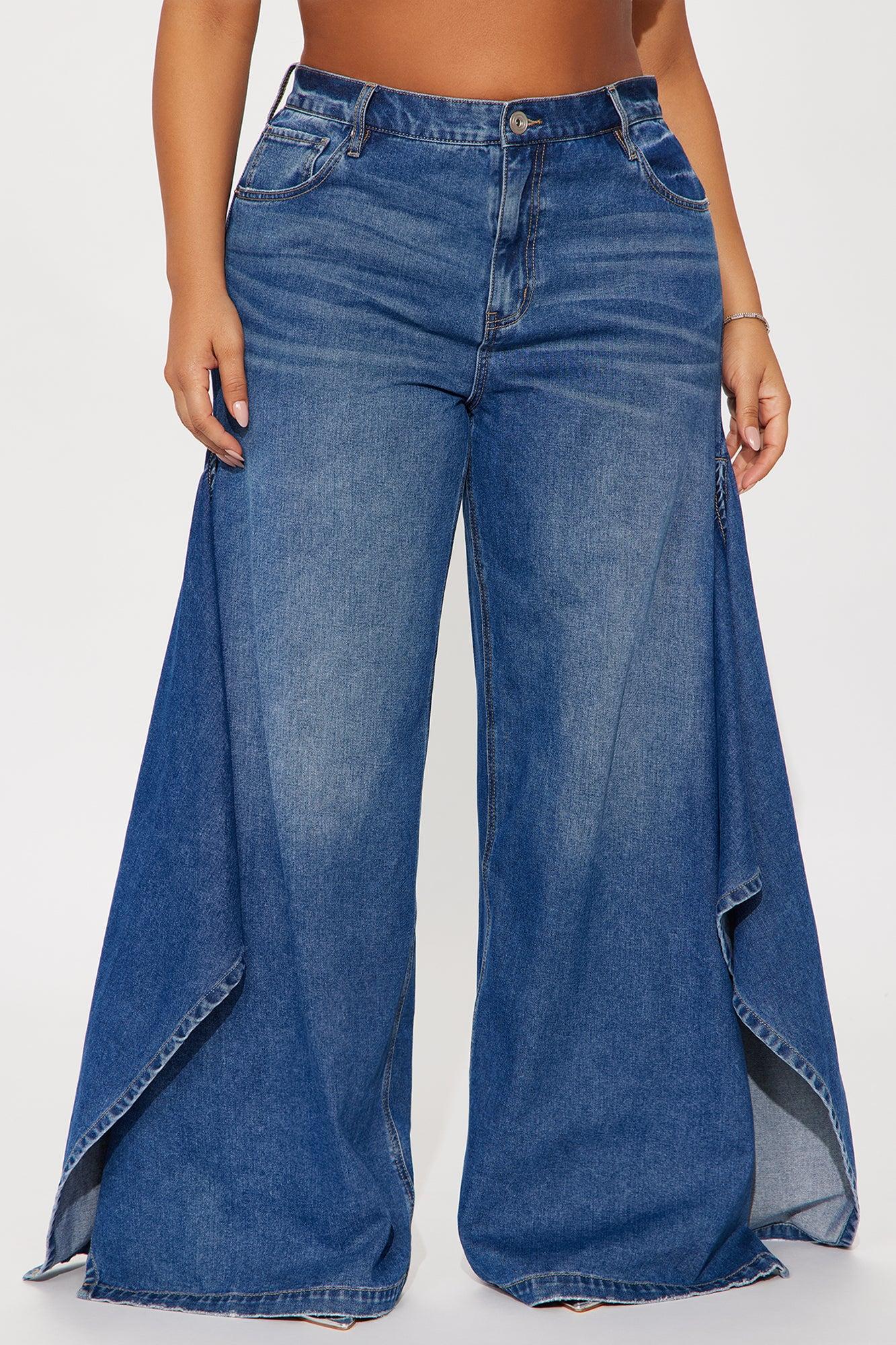 Not The Drama Wide Leg Jeans - Medium Wash Female Product Image