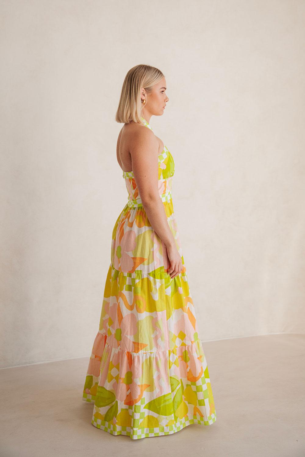 True Dress - Checker Floral Product Image