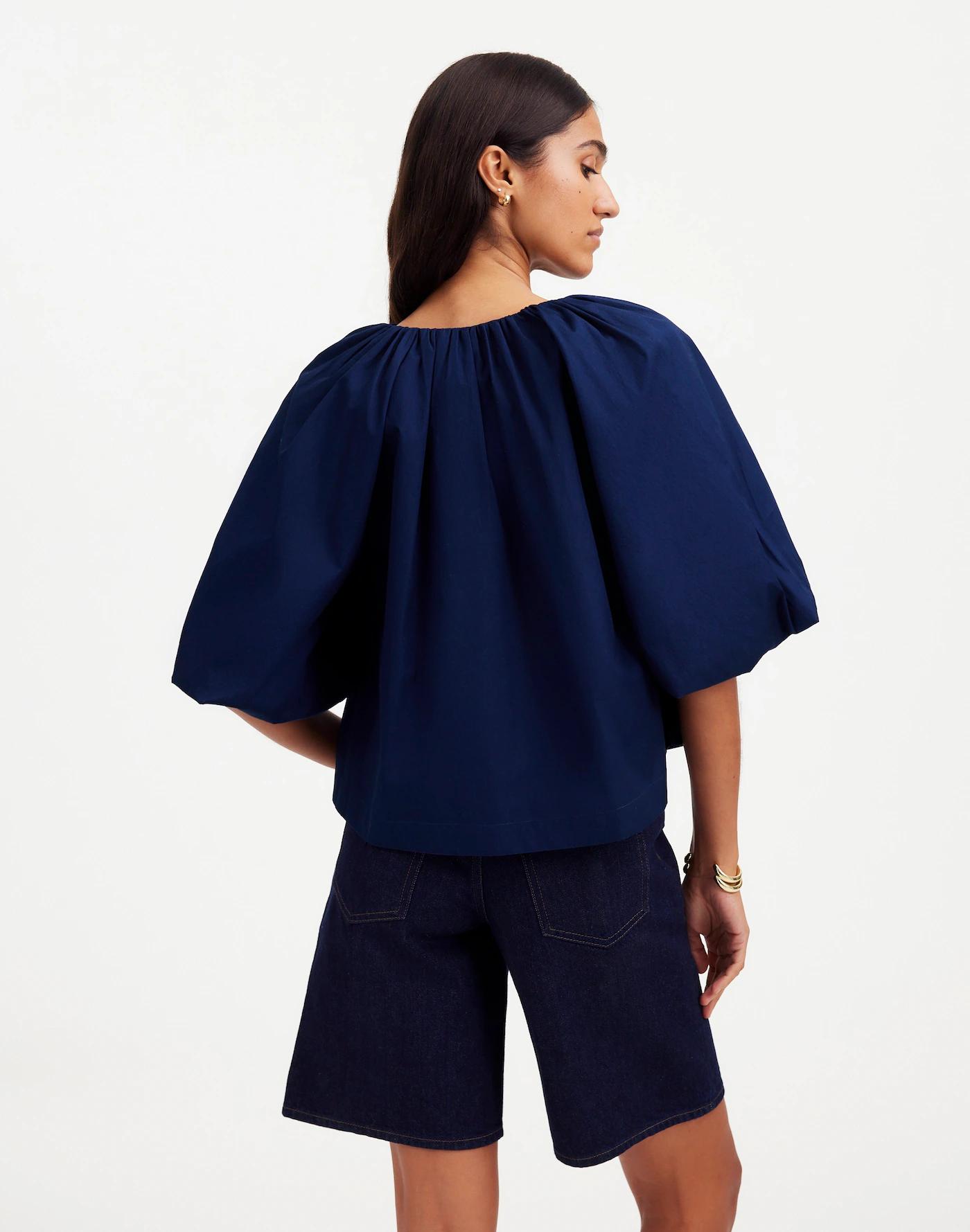Bubble-Sleeve Top in Poplin Product Image