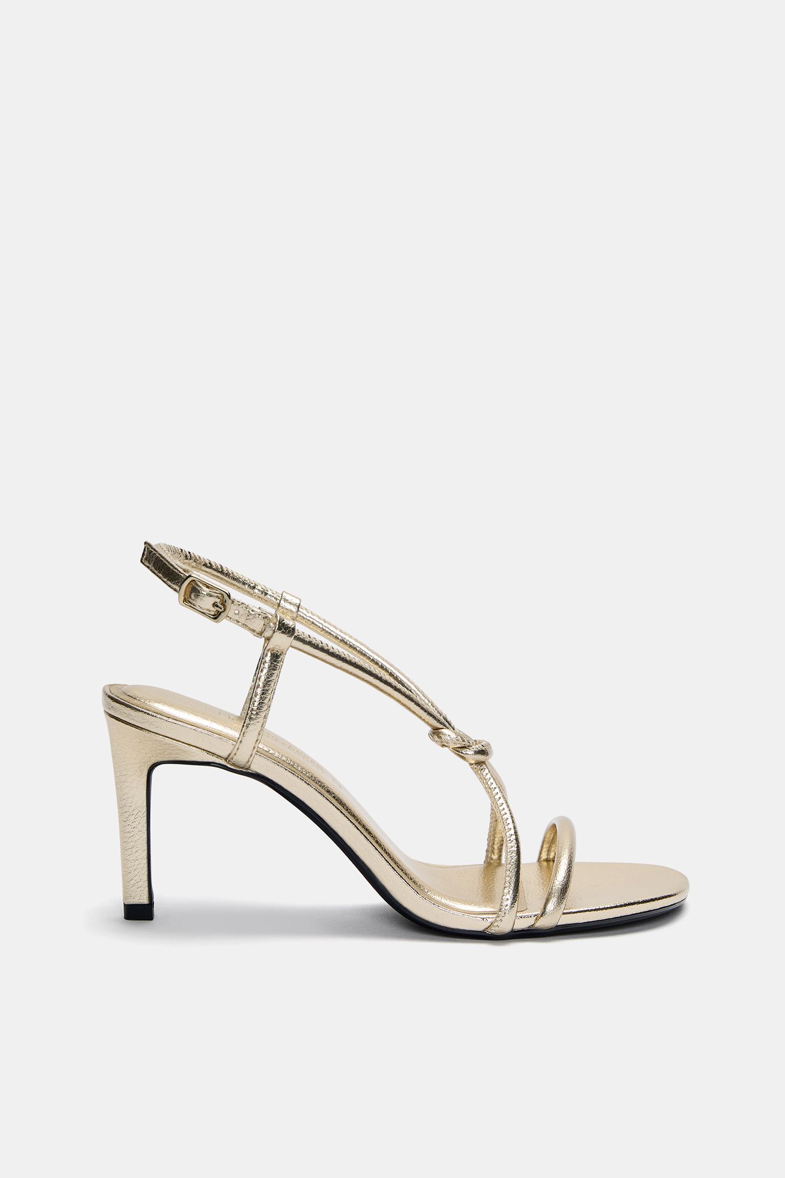 Heeled sandals with knot Product Image