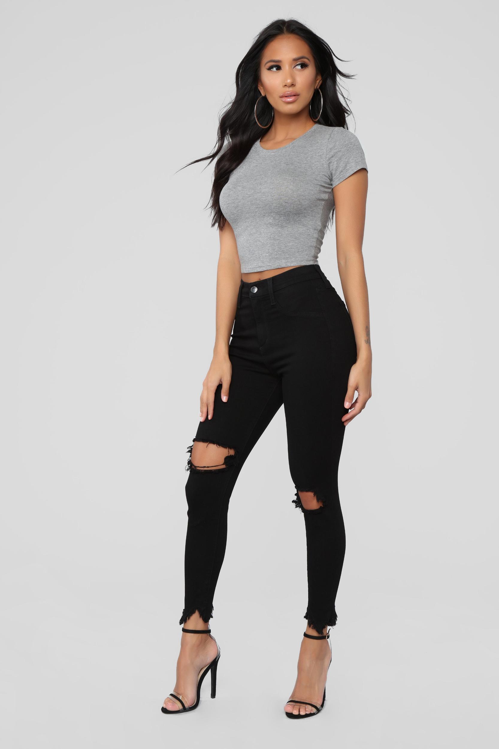 Robin Crop Top - Heather Grey Product Image