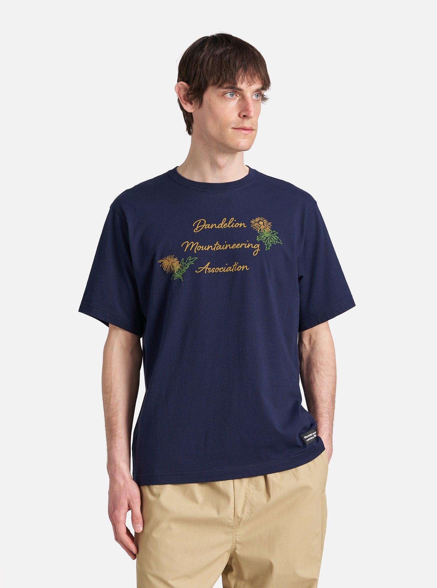 Flower Mountain x Universal Works Navy Single Jersey Tee Product Image