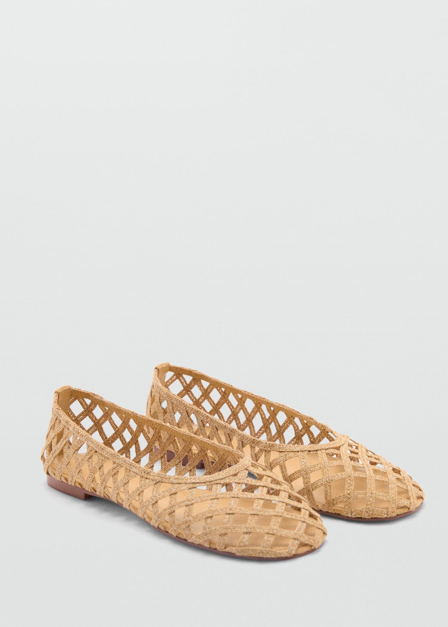 Natural fiber ballet flats - Women | MANGO USA Product Image