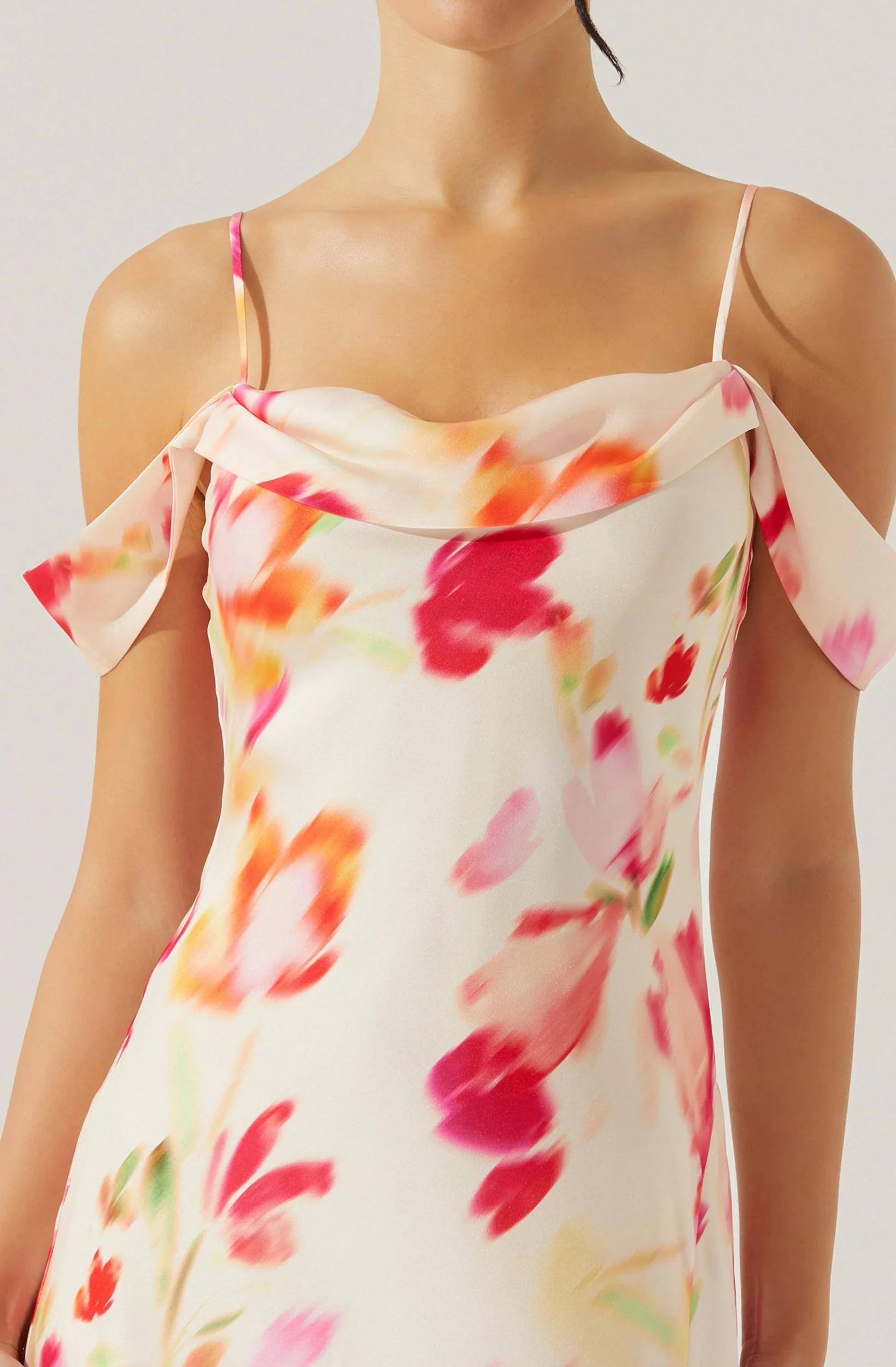 ASTR The Label | Kitura Dress | Pink Watercolor Product Image