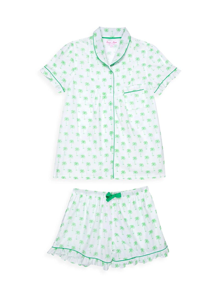 Womens Palm Tree Shirt + Boxer Short Set Product Image