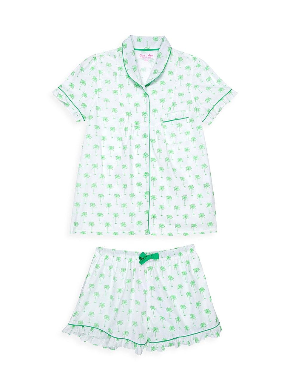 Womens Palm Tree Shirt + Boxer Short Set Product Image