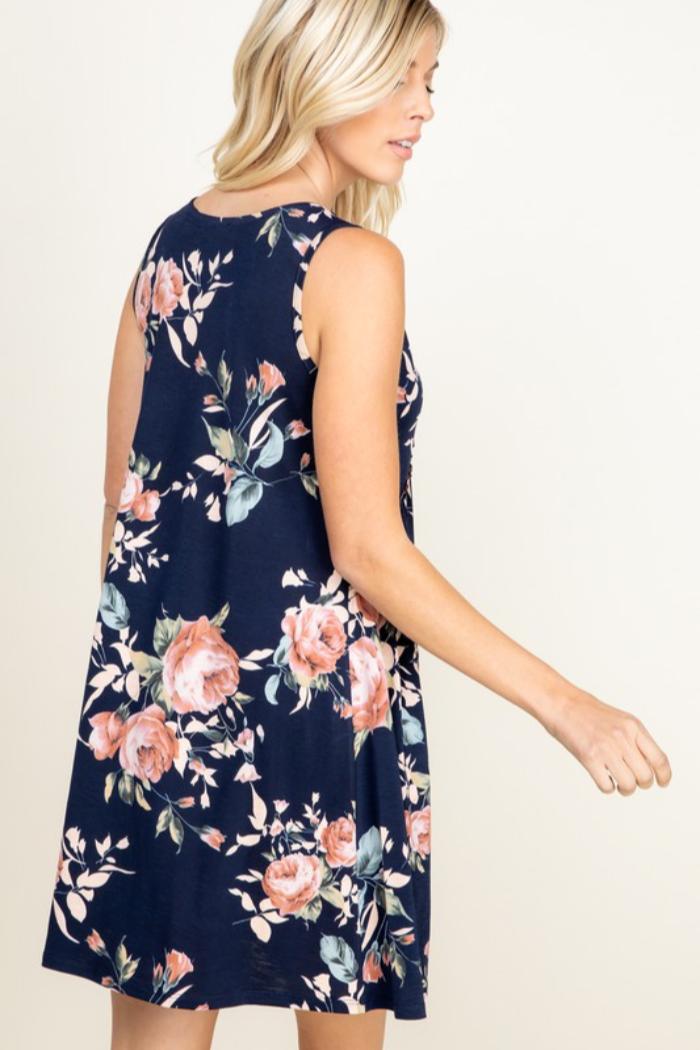 Sleeveless Floral Dress Product Image