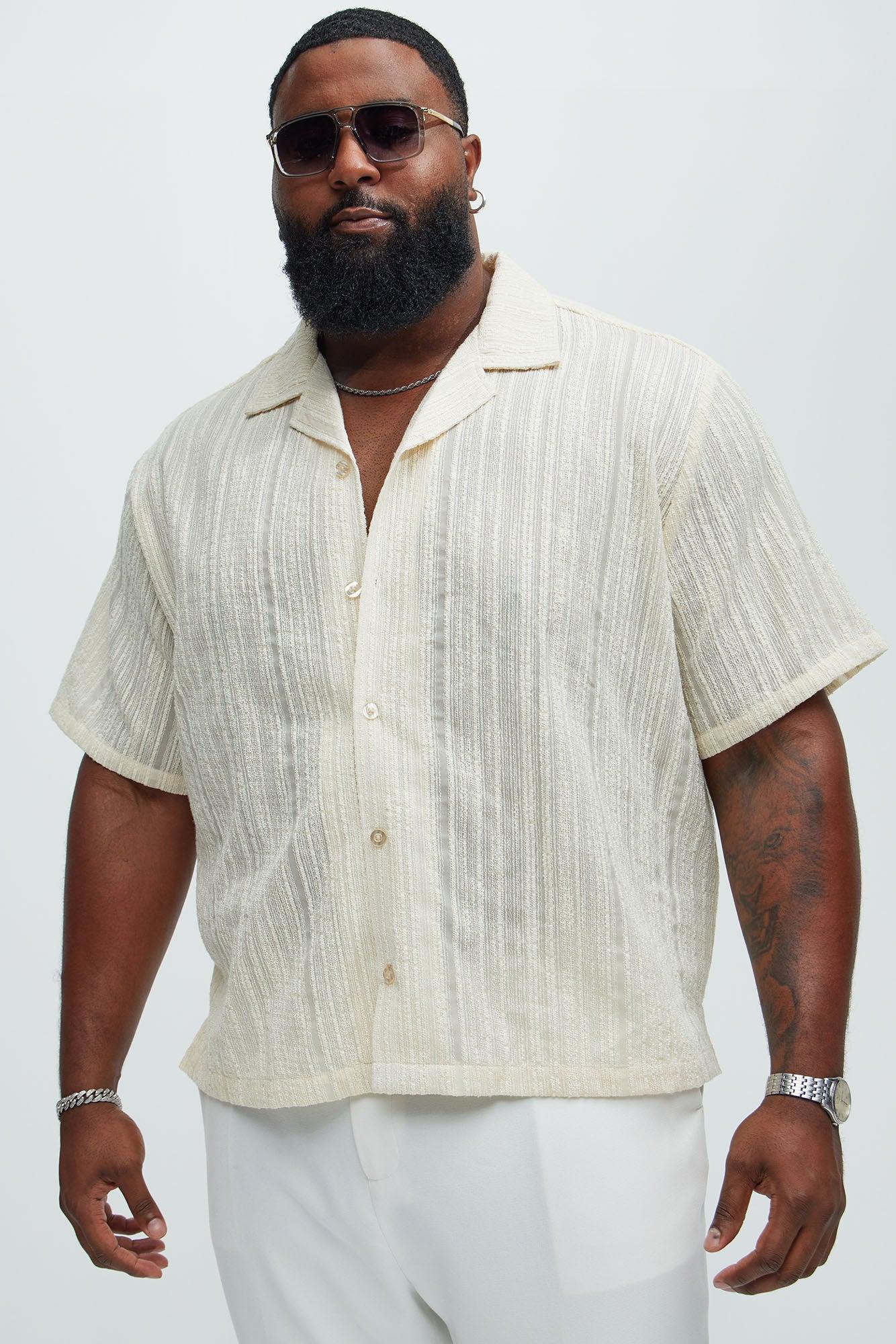 Telford Textured Shirt - Off White Product Image