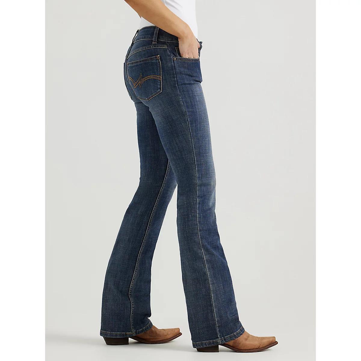 Women's Essential Mid-Rise Bootcut Jean in AH Wash Product Image