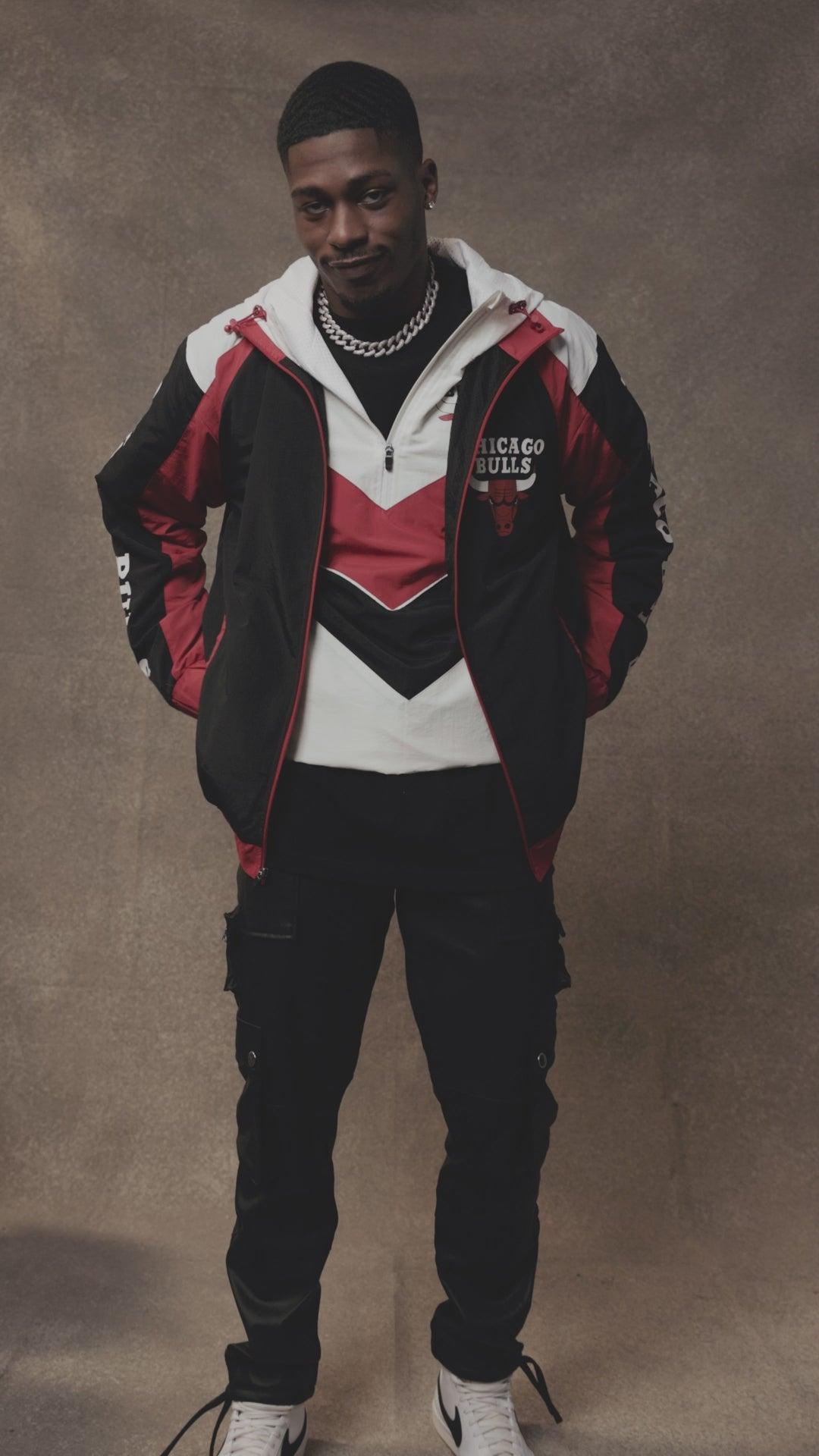 Chicago Bulls Threat Jacket - Black/Red Product Image