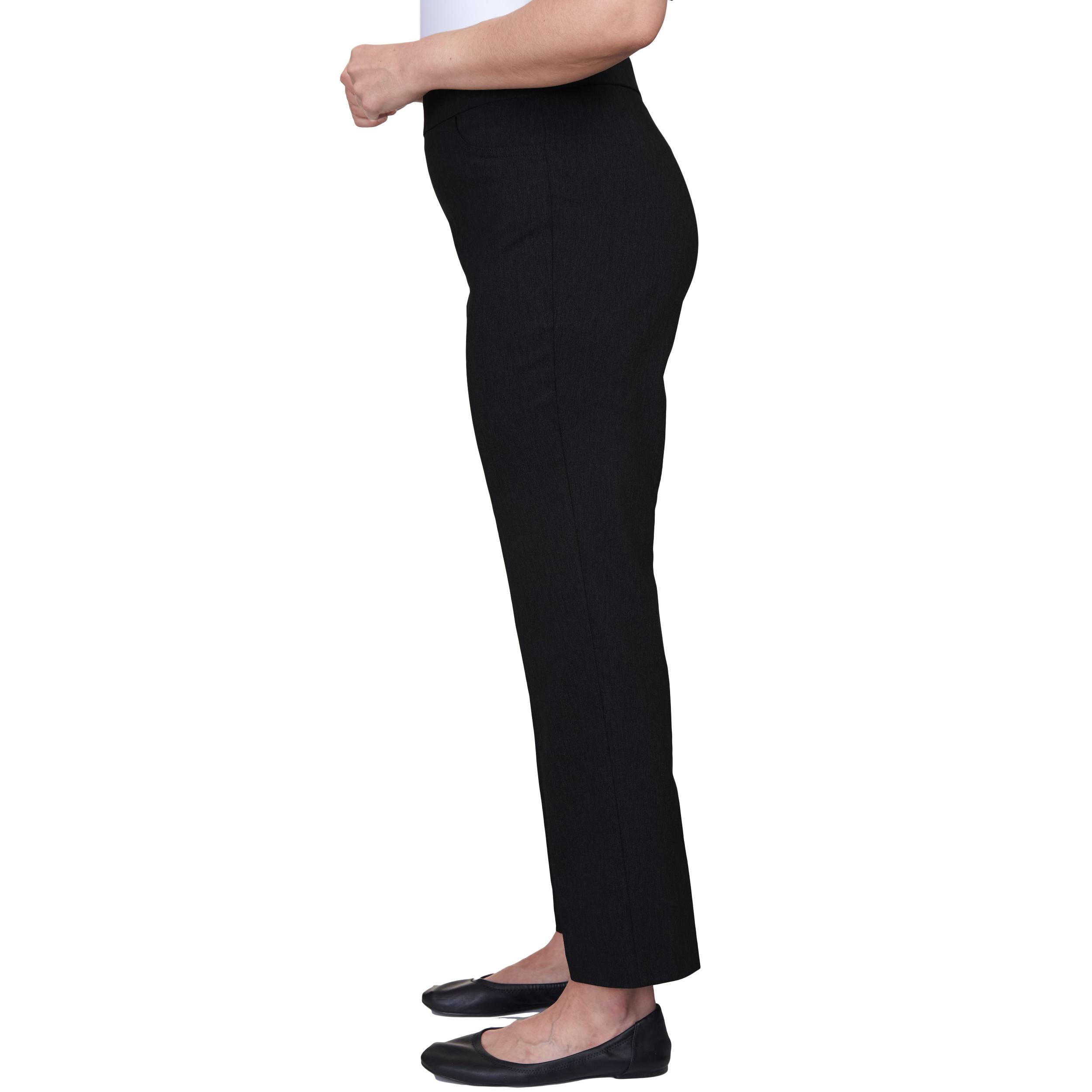 Alfred Dunner Petite Classic Allure Fit Proportioned Pant with Elastic Comfort Waistband Average Length Product Image