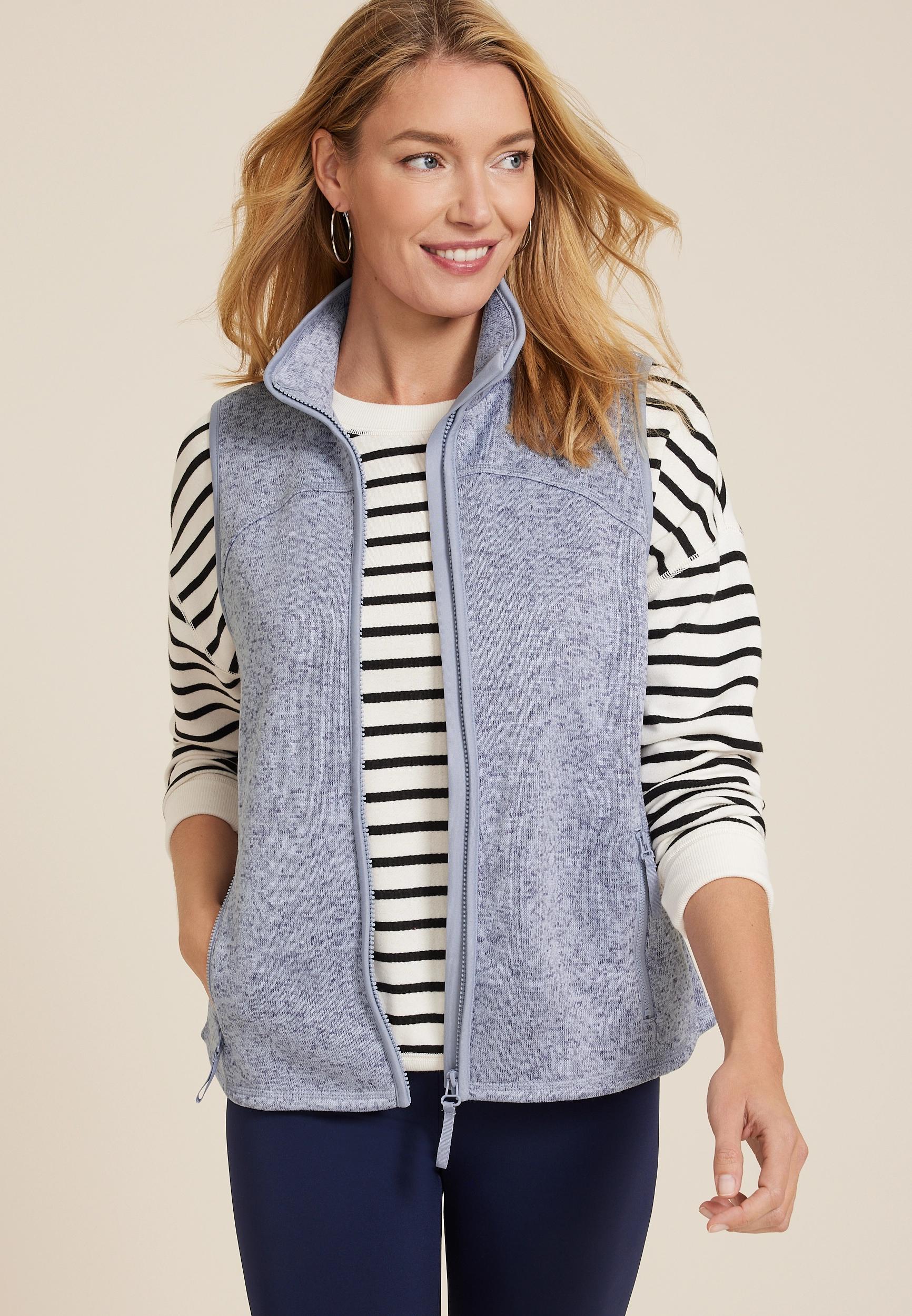 Maurices Womens Lightweight Full Zip Fleece Vest Product Image