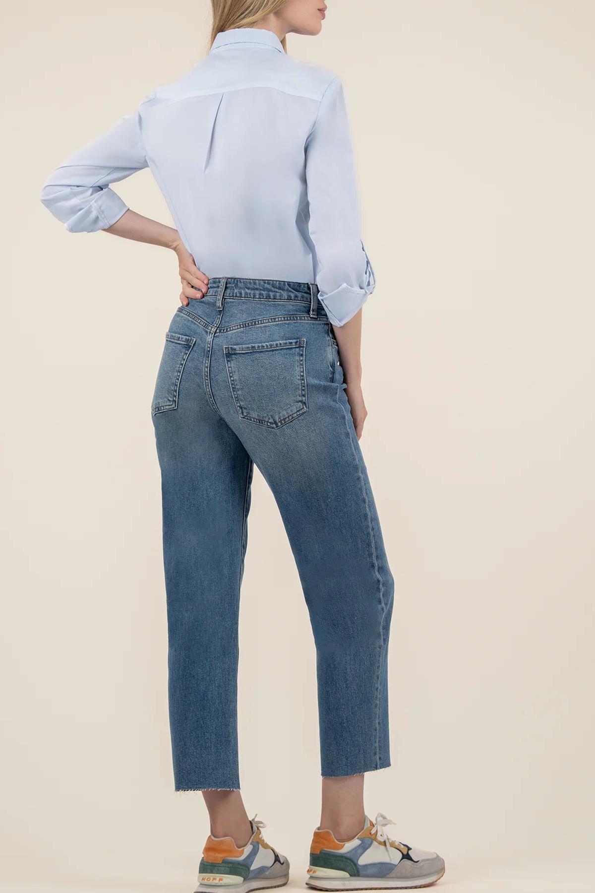 Fay High Rise Ankle Straight Leg- Hidden Button Fly- Passionate w/Medium Base Product Image