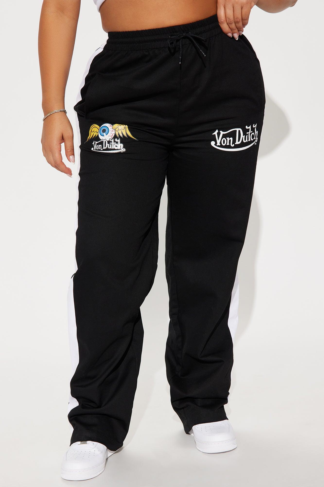 Von Dutch Track Pants - Black/White Product Image