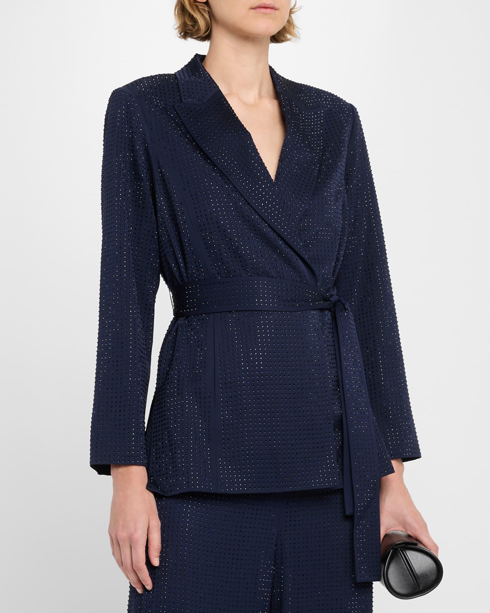 Rhinestone Wrap-Front Jacket Product Image